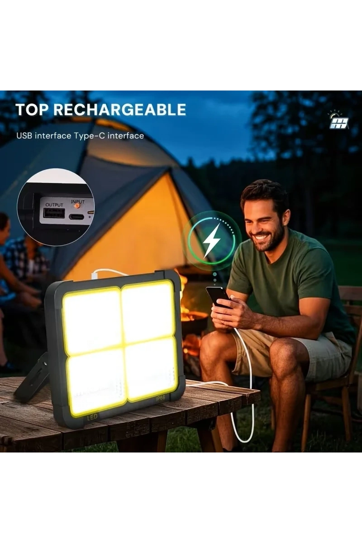 ProKAMA Ledli Solar Projektör 200W BK-200W (5047)