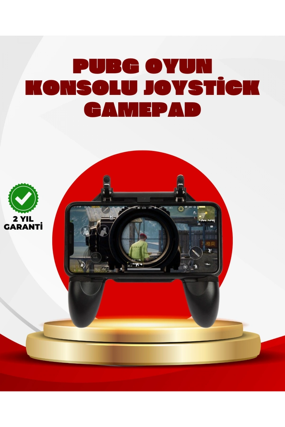 PUBG Mobile Uyumlu Joystick ve Parmak Tetikli Oyun Gamepadi