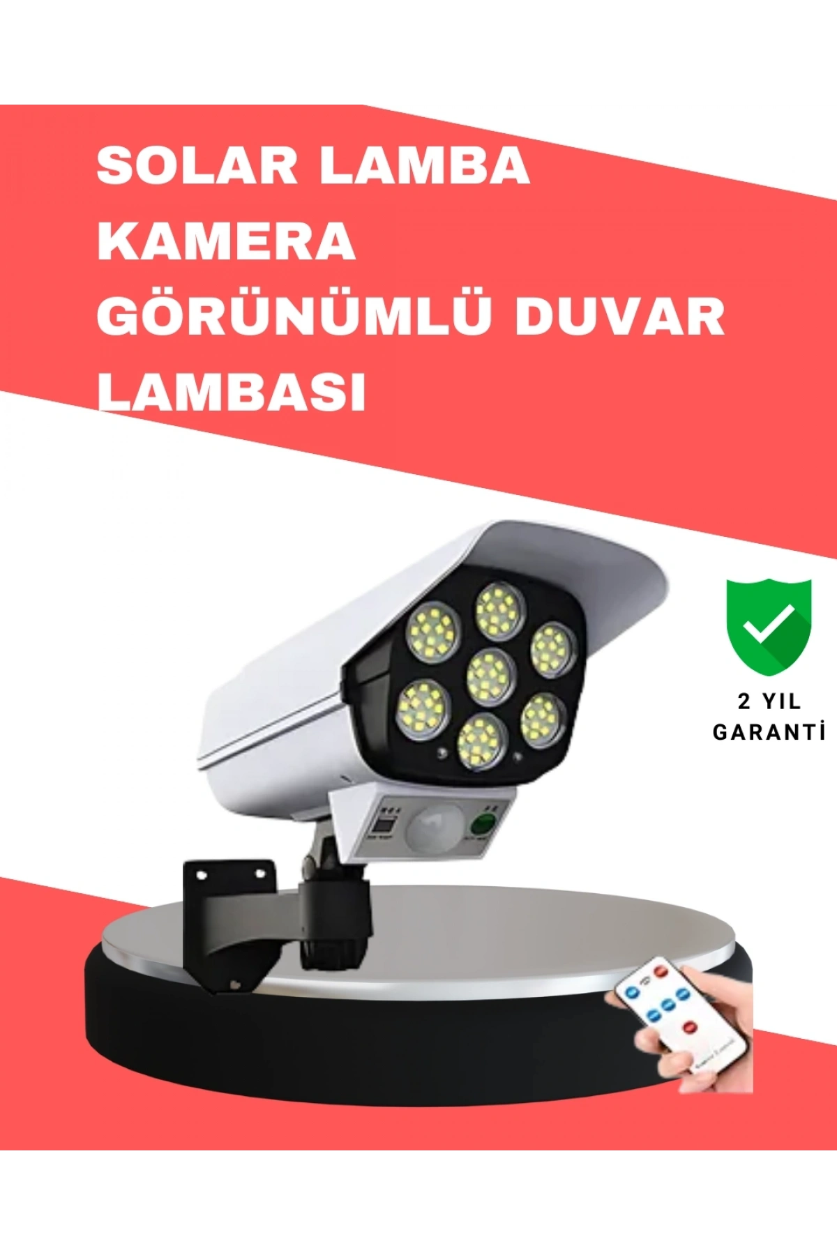 PVC+PC Malzemeli, 2si 1 Arada Güvenlik Lambası – Ayarlanabilir Başlık ve Panel Açısı