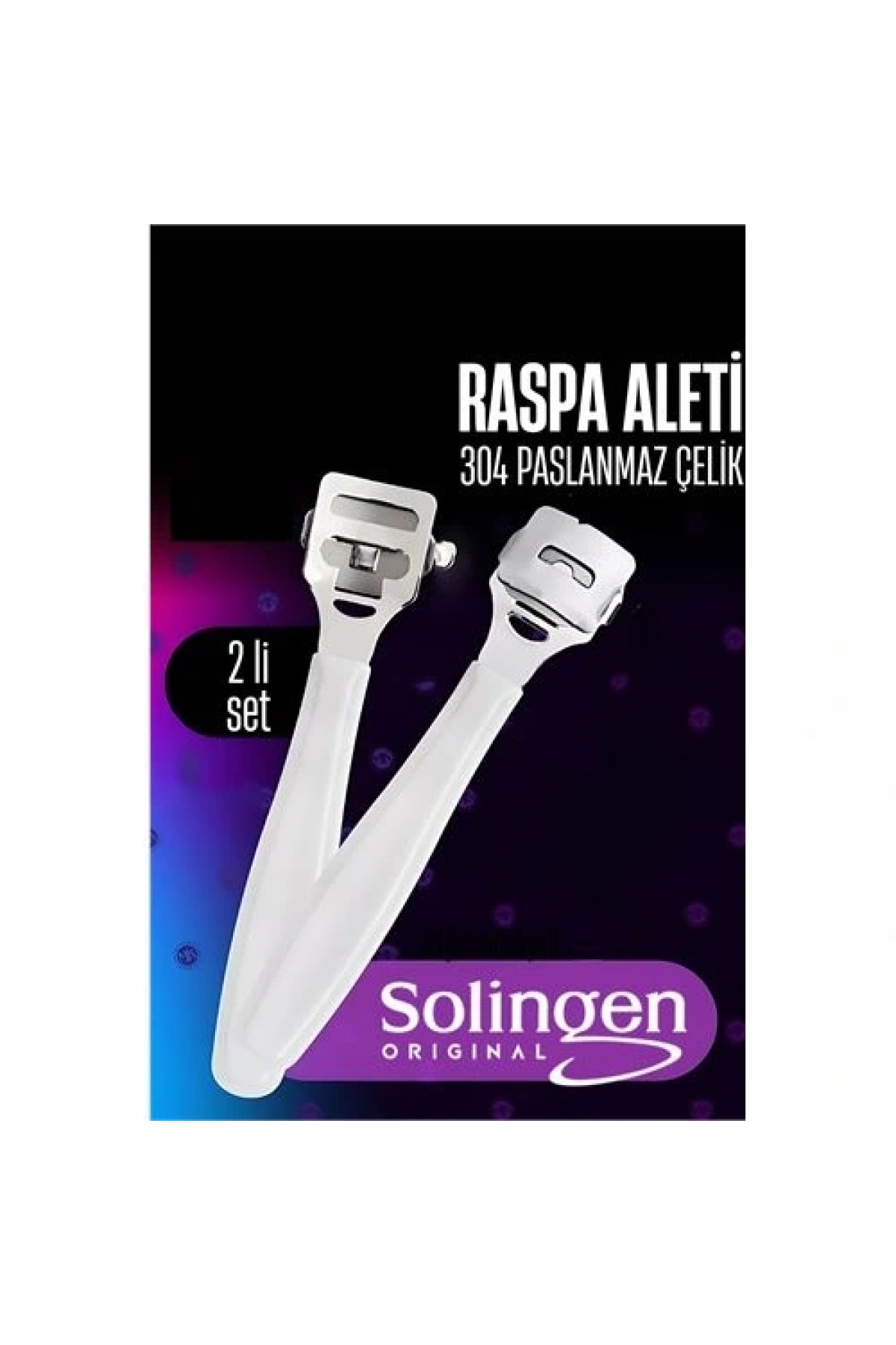 Raspa Aleti - Jiletli Ayak Topuk Törpüsü 2 adet Solingen Profesyonel