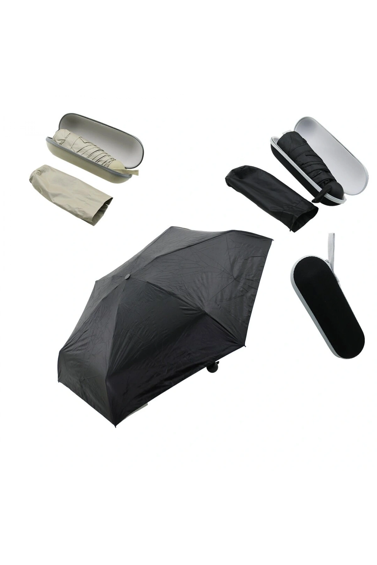 RENKLİ ÇANTALI - CEP TİPİ MANUEL KAPSÜL ŞEMSİYE - SİPARİŞ VERİRKEN RENK BELİRTİNİZ (5047)