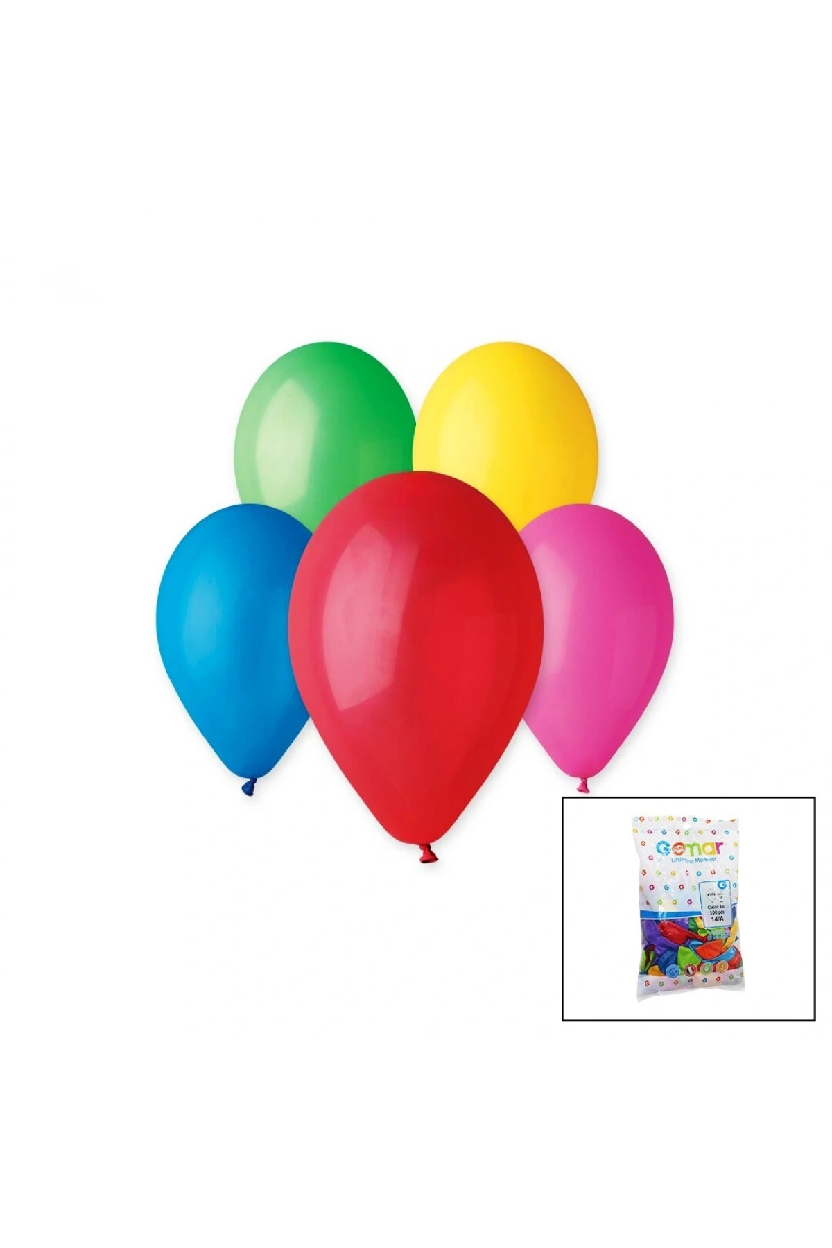 RENKLİ KLASİK BALON 10 İNÇ - 26CM - 100PCS (5047)