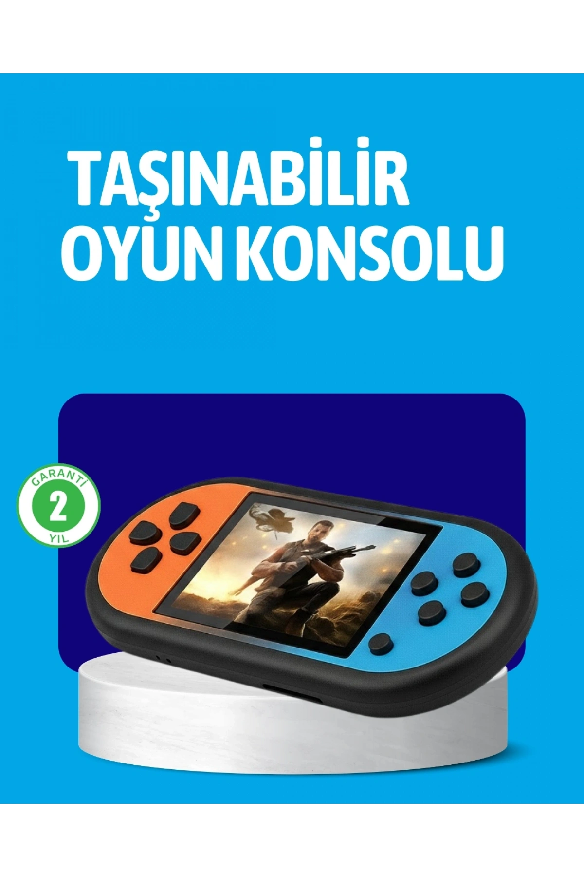 Retro 520 Oyunlu Taşınabilir Konsol HD Ekran USB Şarjlı