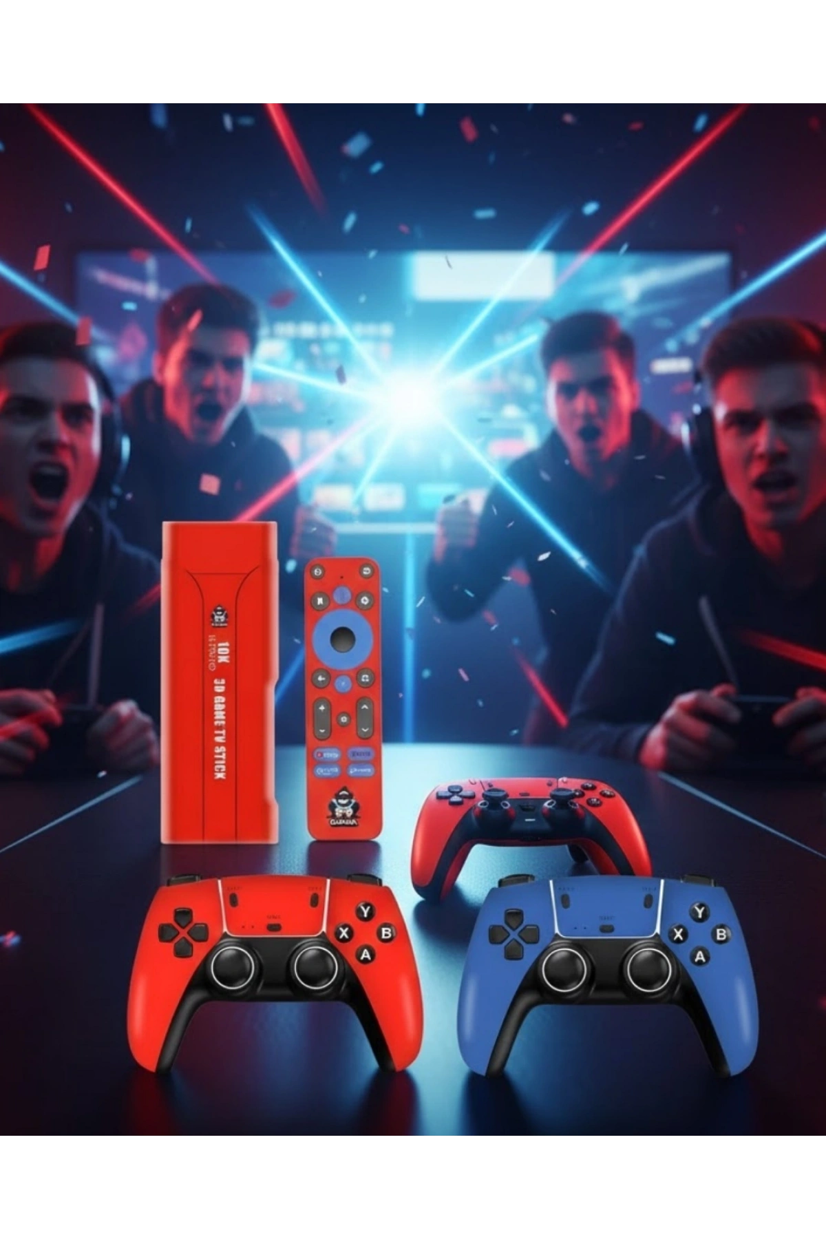 Retro Android Game Stick 64GB 10K HD Çift Kişilik Oyun Konsolu