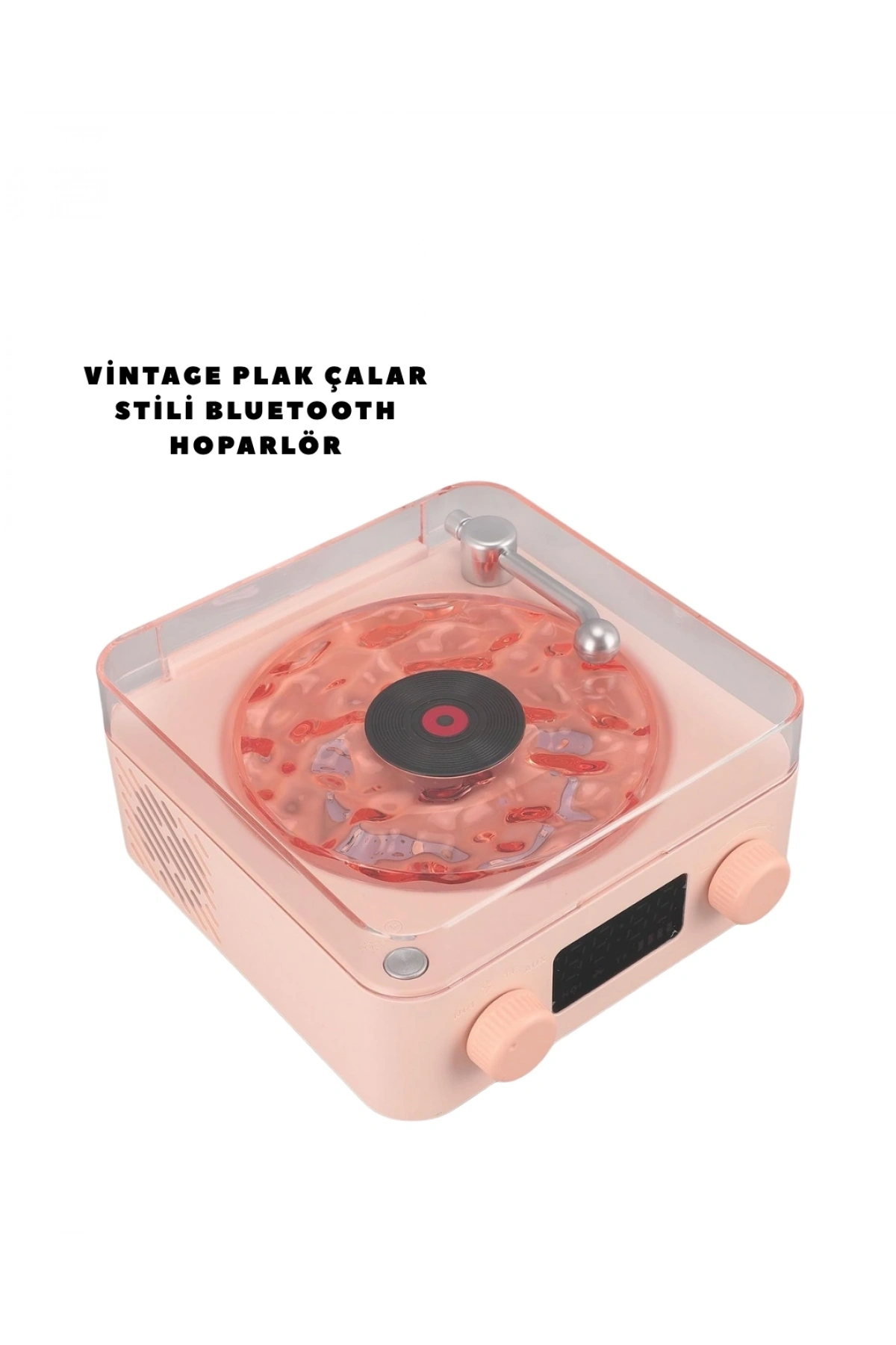 Retro Bluetooth Hoparlör PEMBE