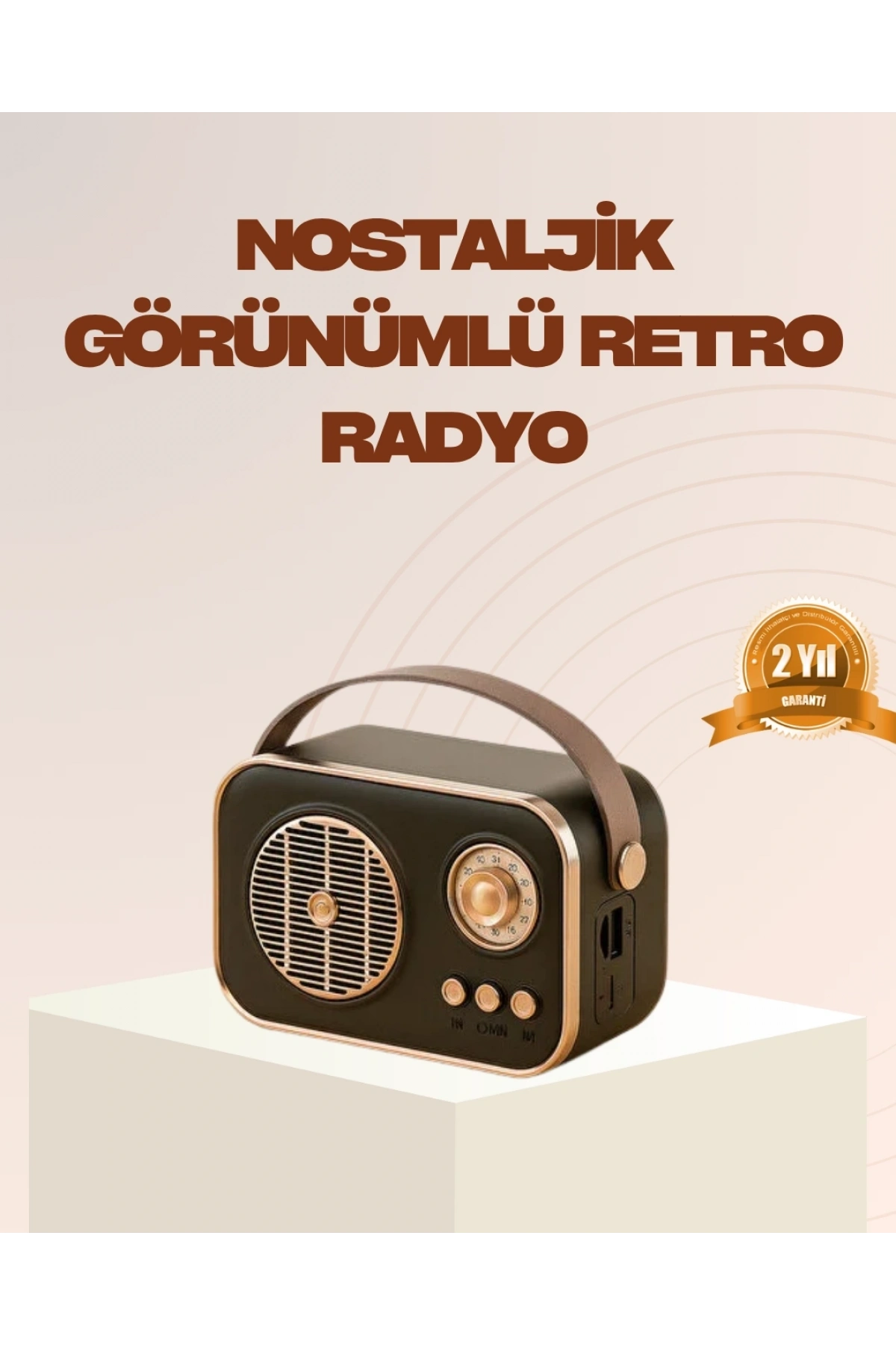 Retro Bluetooth Radyo – Nostaljik Tasarım, TF Kart ve USB Destekli