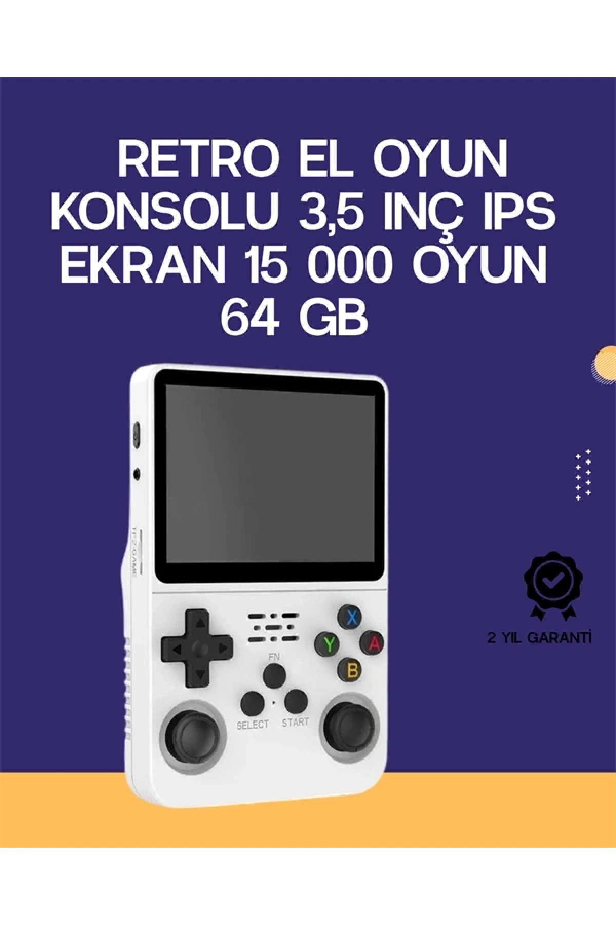 Retro El Konsolu 64 GB – 15.000 Oyun, Geniş Platform Desteği, 3.5” IPS Ekran
