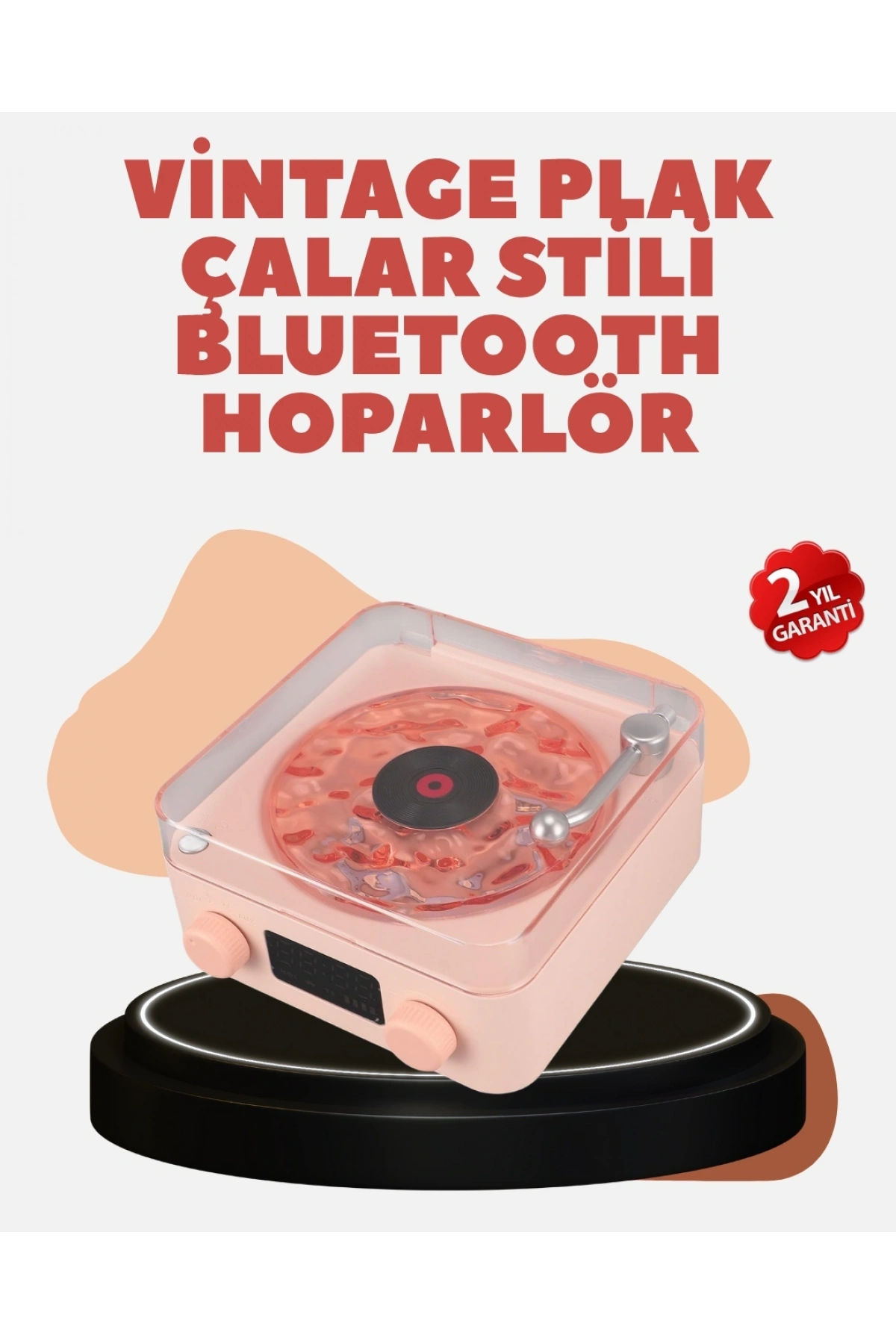 Retro Kristal Netliğinde Ses – Gece Işıklı Retro Bluetooth Hoparlör