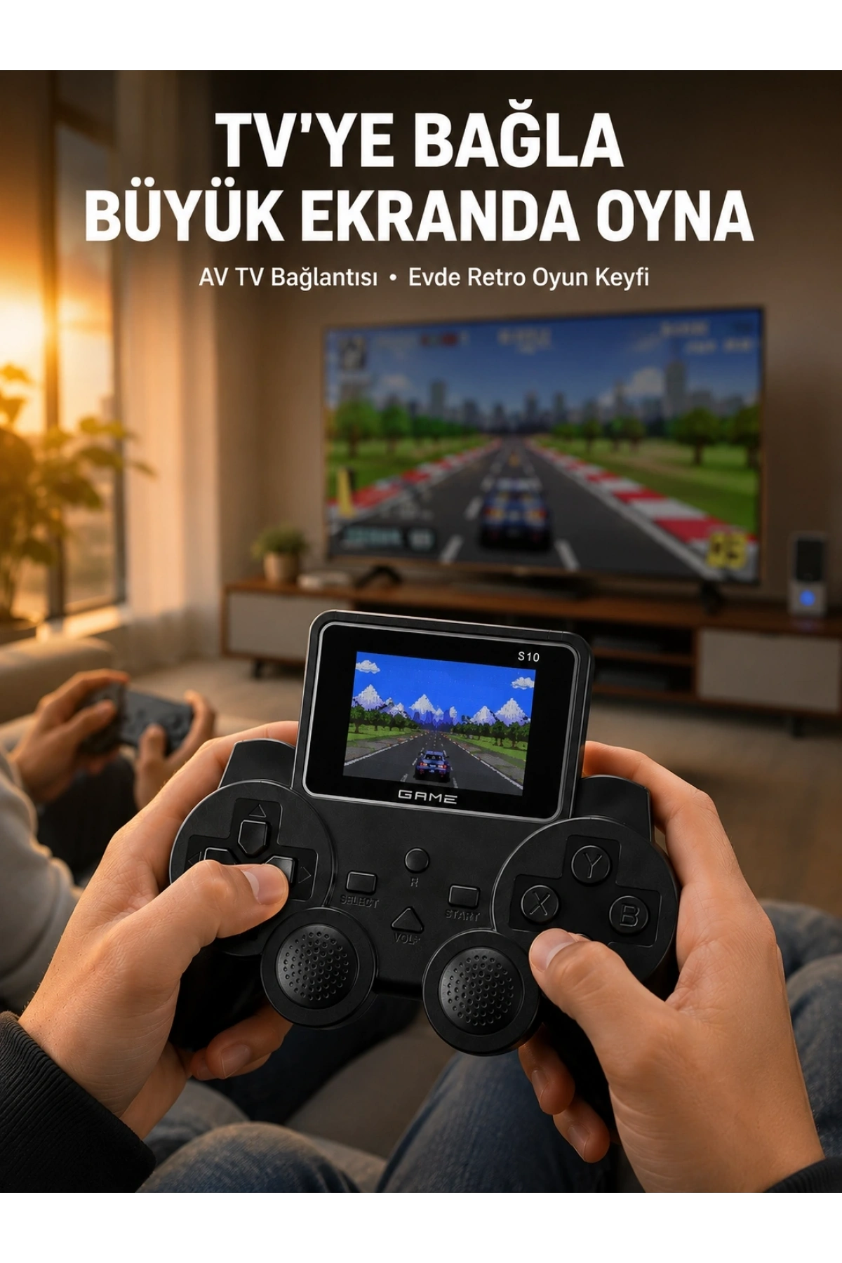 Retro Oyun Konsolu 520 Klasik Oyunlu Şarj Edilebilir El Konsolu