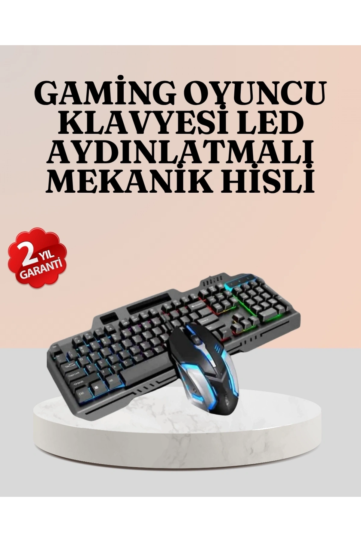 RGB Aydınlatmalı Oyuncu Klavye Mouse – Mekanik Hissiyat, Maksimum Kontrol
