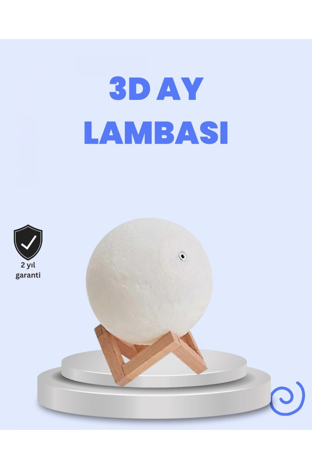 RGB Modlu 16 Renkli Ay Gece Lambası 3D Baskı