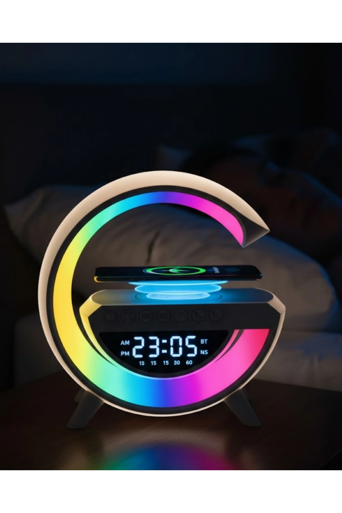 RGB Tasarımlı Bluetooth Hoparlör USB FM AUX Girişli