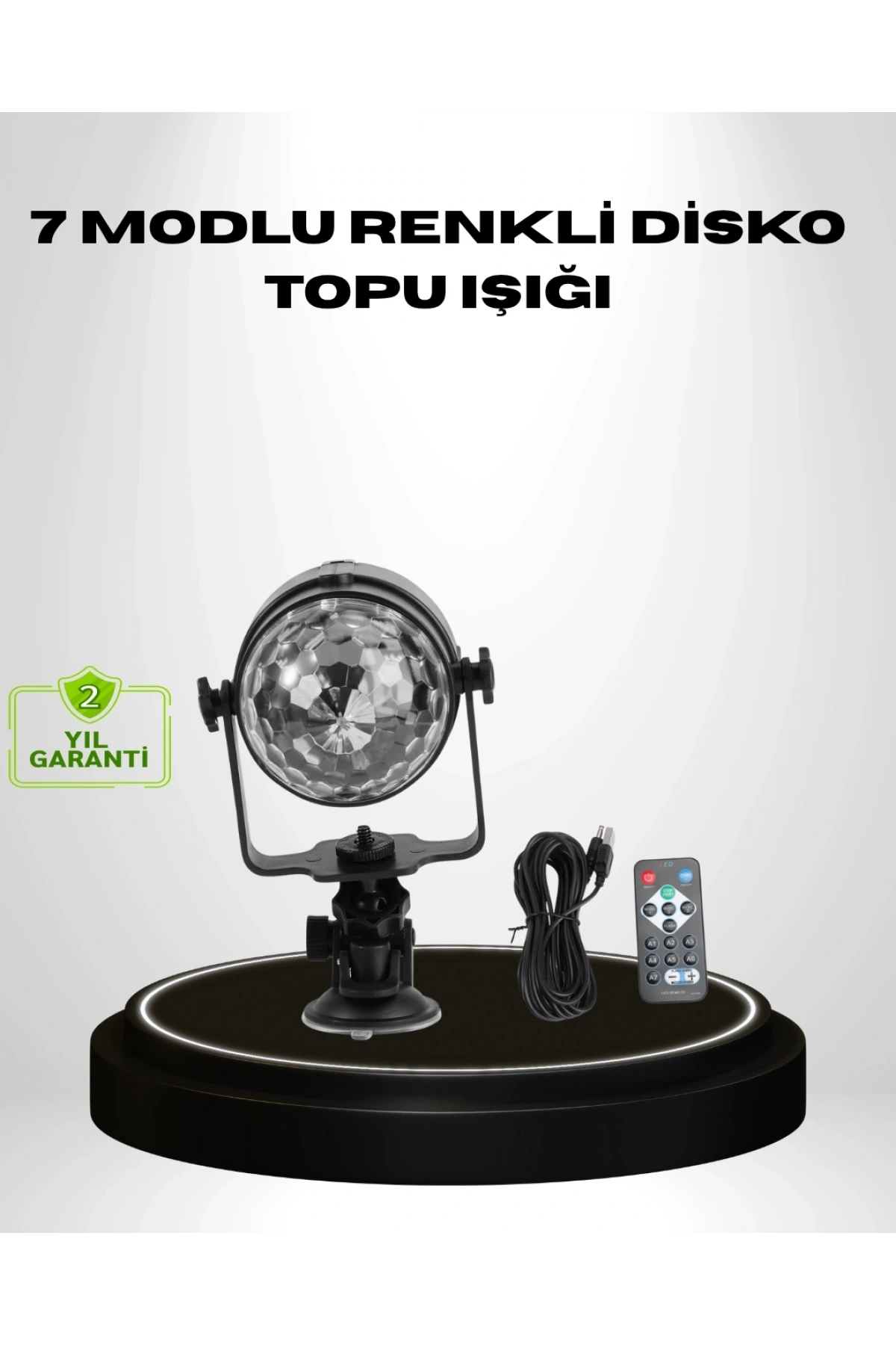 Ritme Duyarlı LED Disko Topu – Renkli Işık Gösterili Parti Lambası