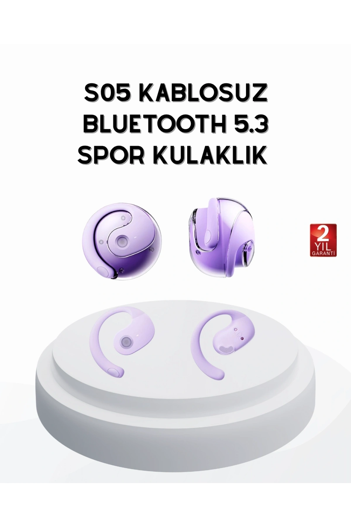 S05 Bluetooth 5.3 Kulaklık IPX4 Su Geçirmez Hızlı Eşleşme Güçlü Stereo Ses
