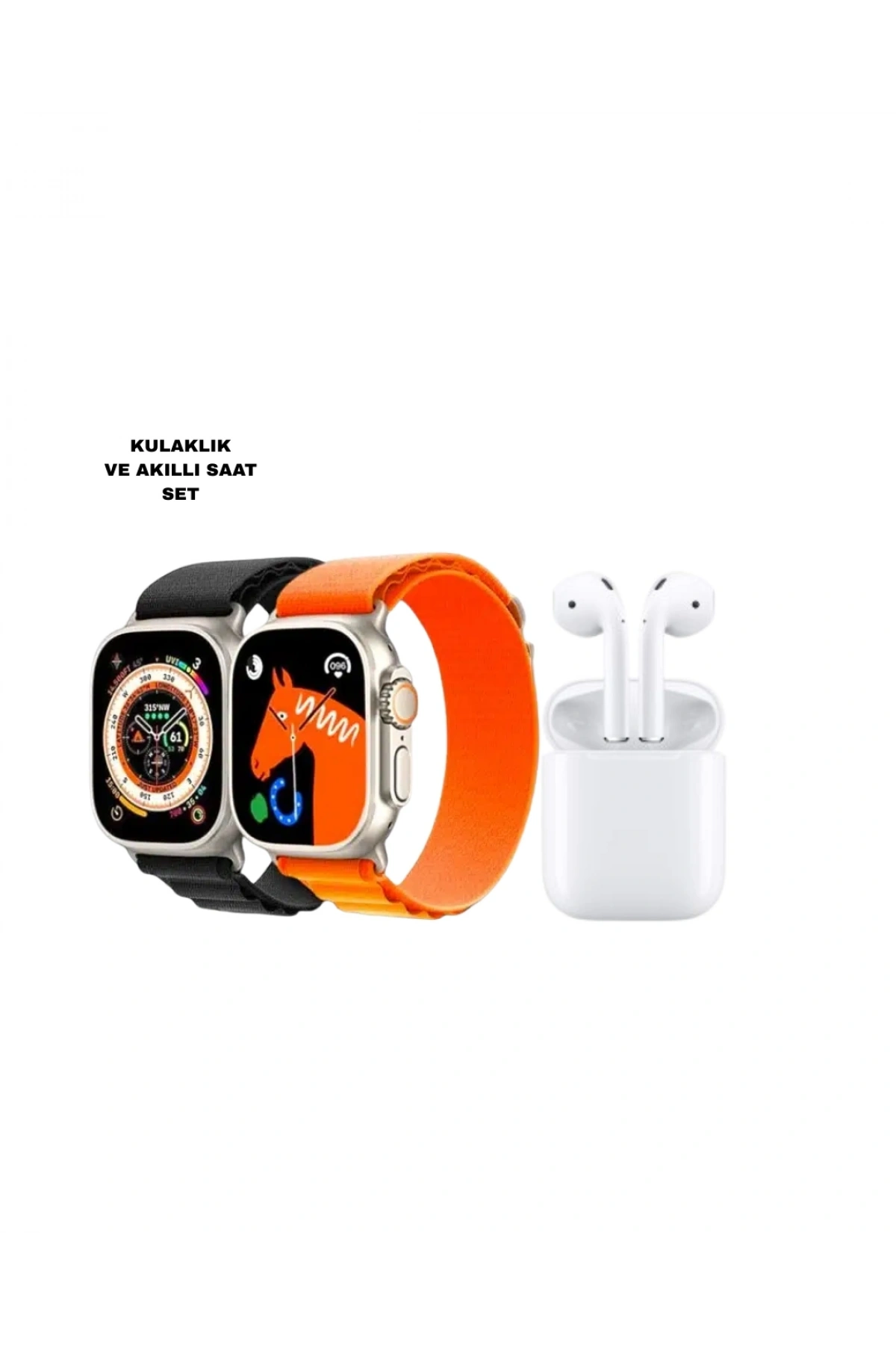 S8 Ultra Akıllı Saat + Gürültü Önleyici Kablosuz Kulaklık Seti