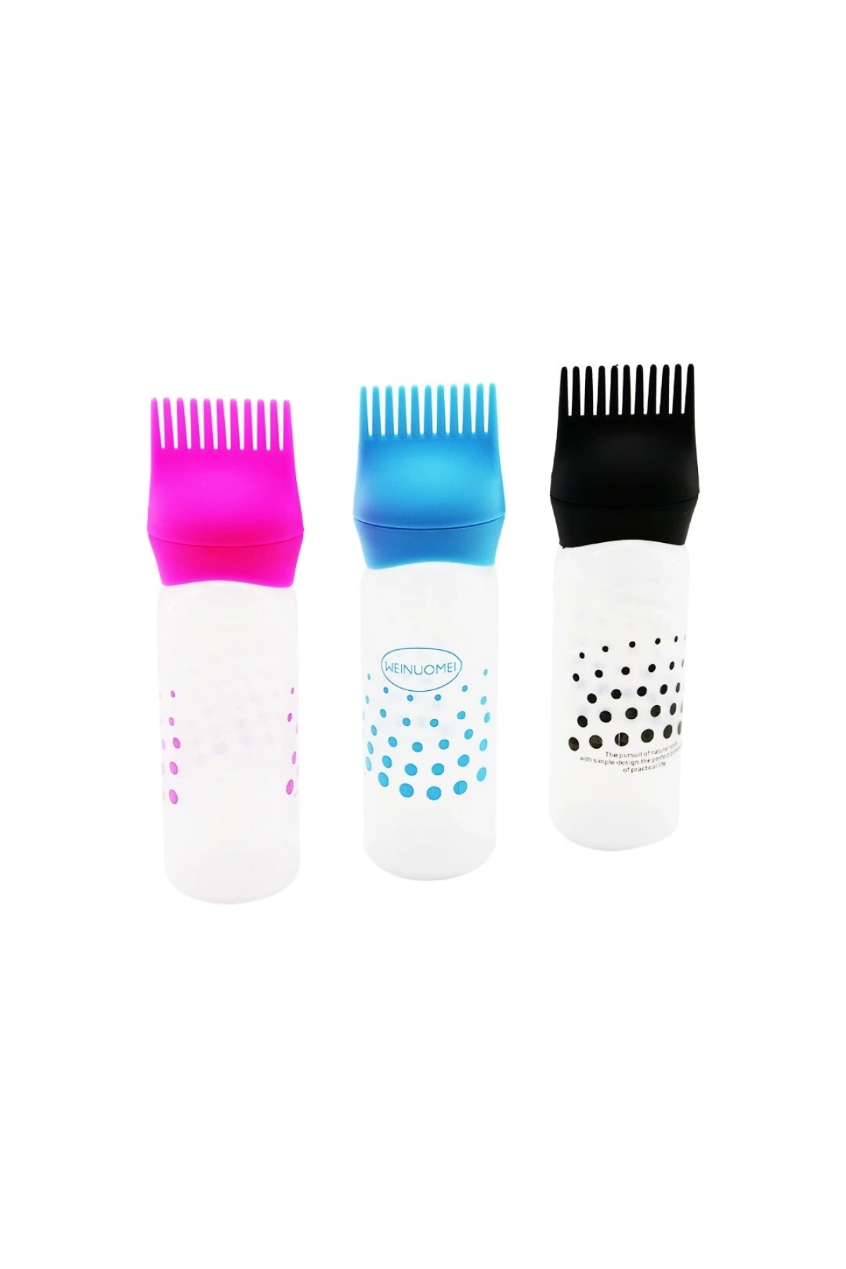 SAÇ BOYAMA TARAK RENKLİ 6OZ ÖLÇEKLİ - ŞEFFAF PLASTİK ŞiŞELİ (5047)