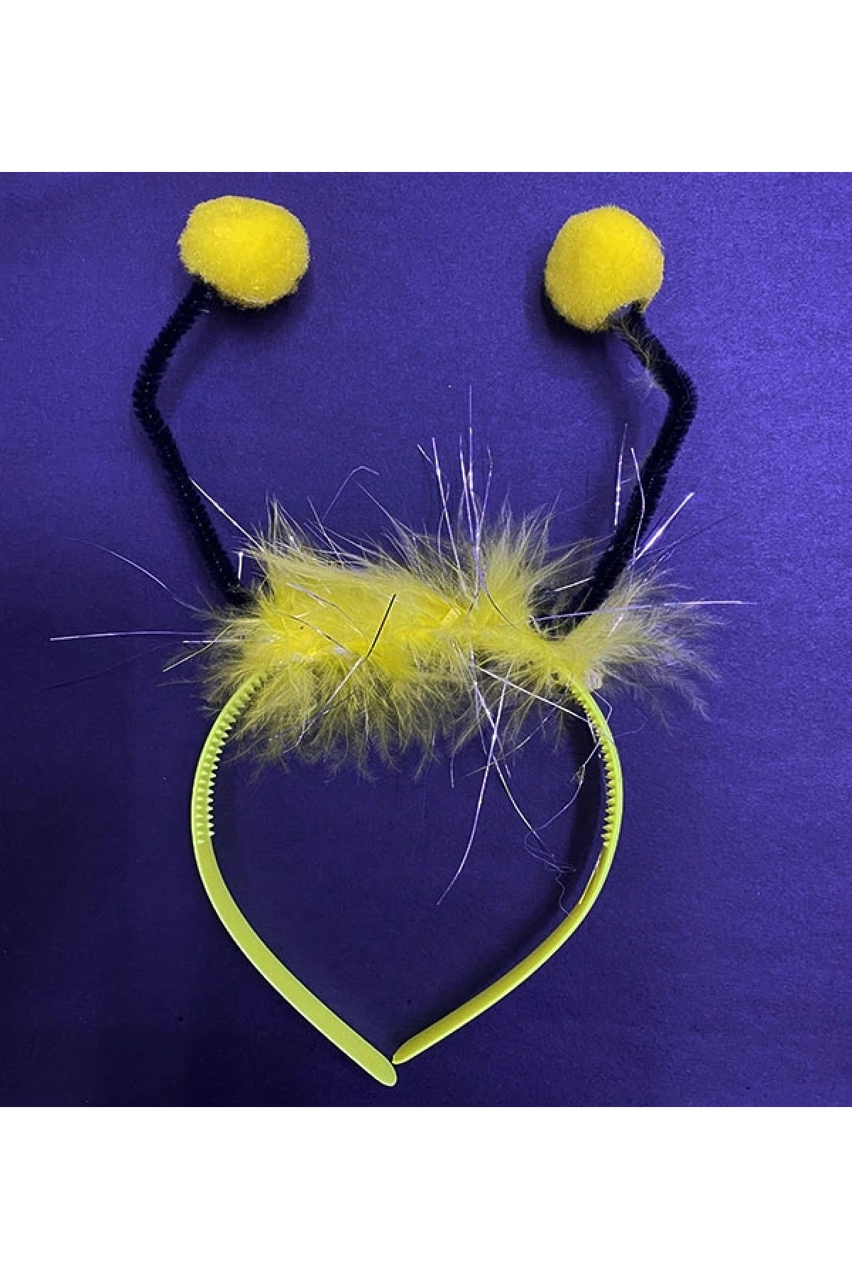 Sarı Ponponlu Gösteriler İçin Plastik Arı Maya Tacı (5047)