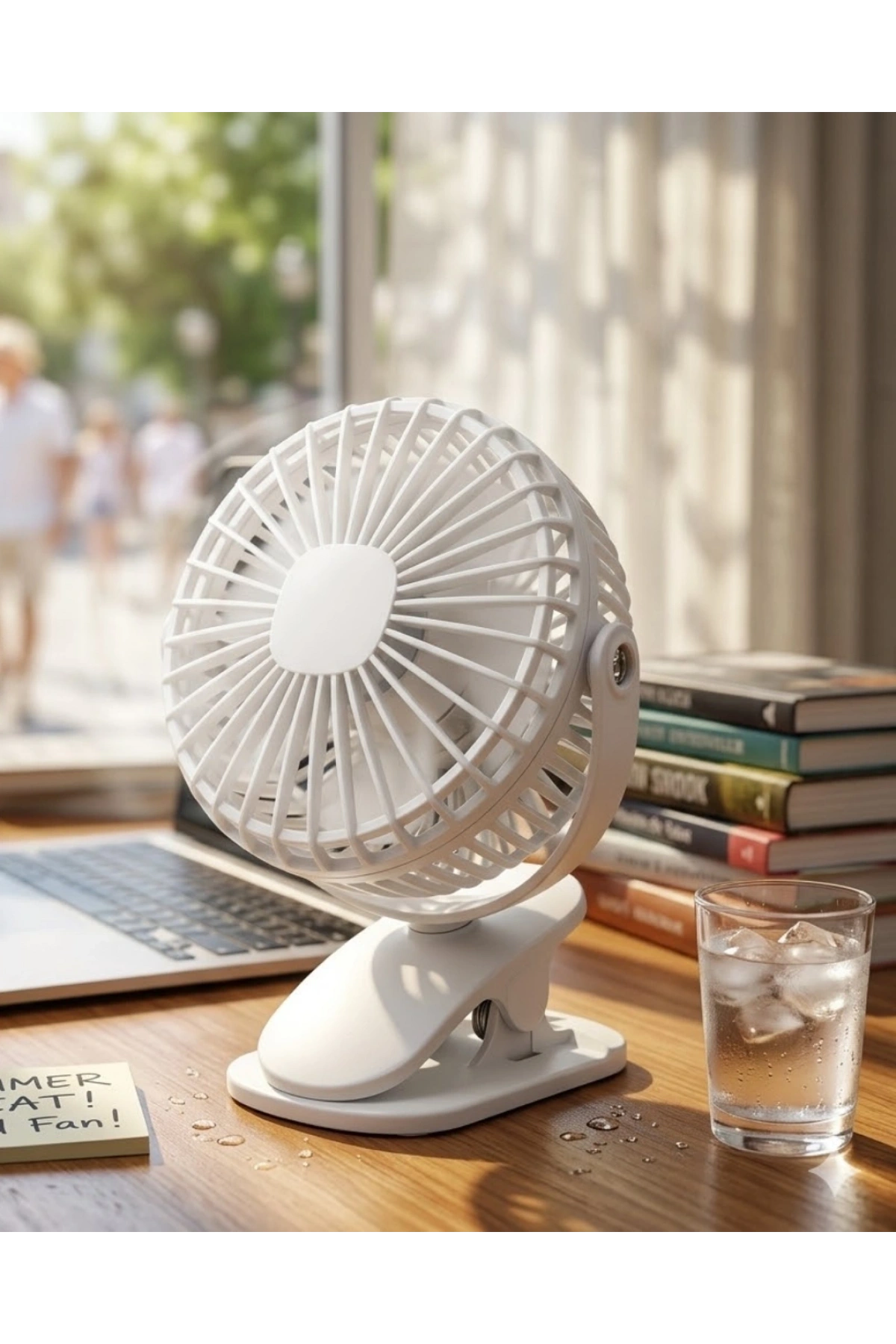 Şarjda ve Fişte Çalışabilen Portatif Mini Fan