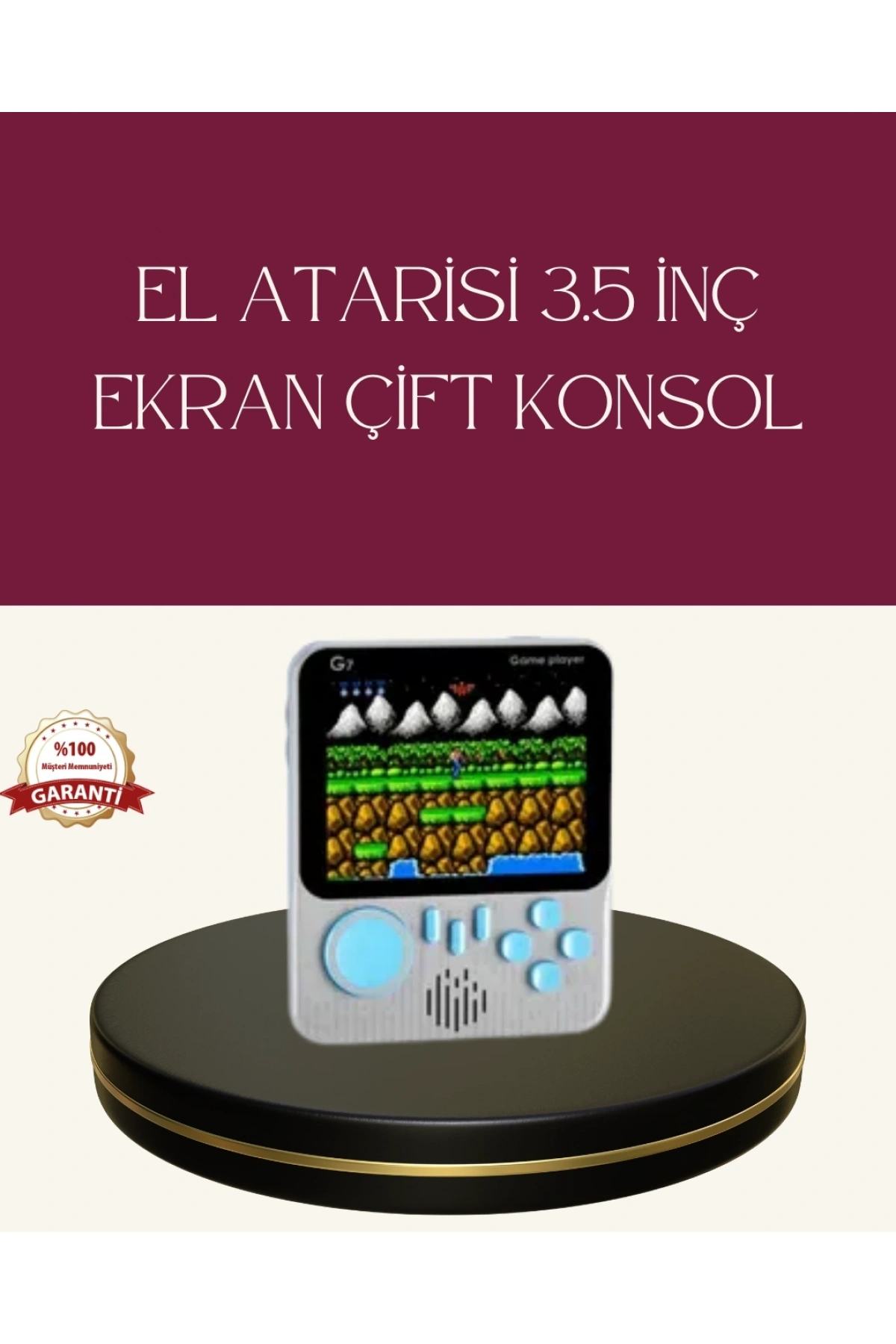 Şarjlı 3.5 İnç Retro Oyun Konsolu