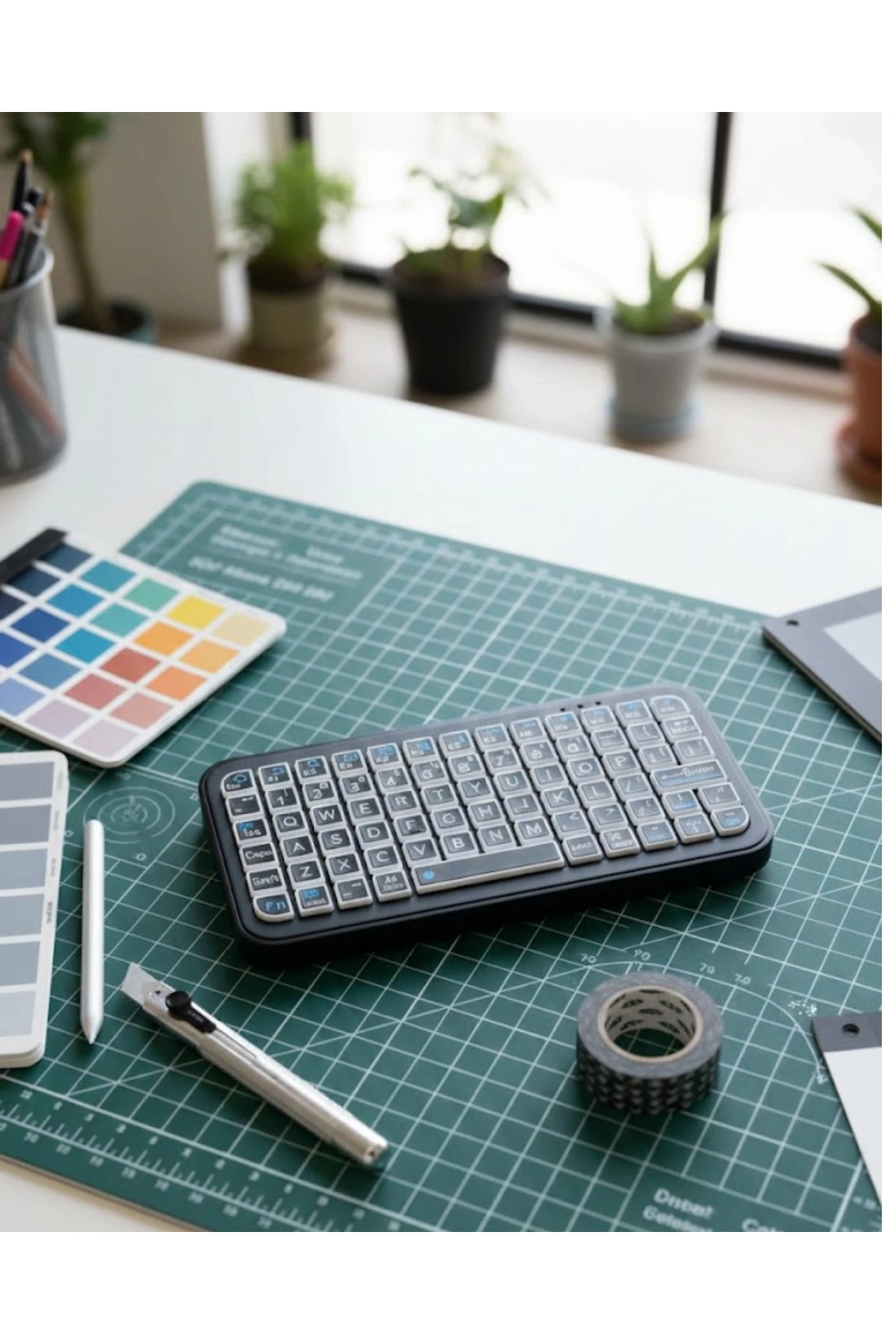 Şarjlı Kablosuz Mini RGB Klavye Uzun Pil Ömürlü