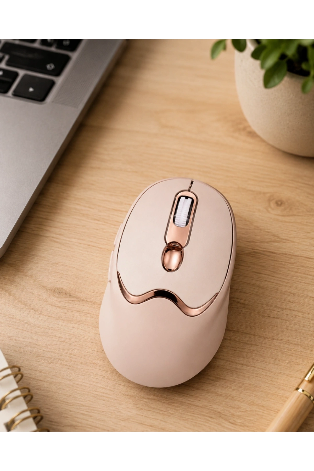 Şarjlı Kablosuz Mouse Sessiz Tıklama Bluetooth ve USB Destekli