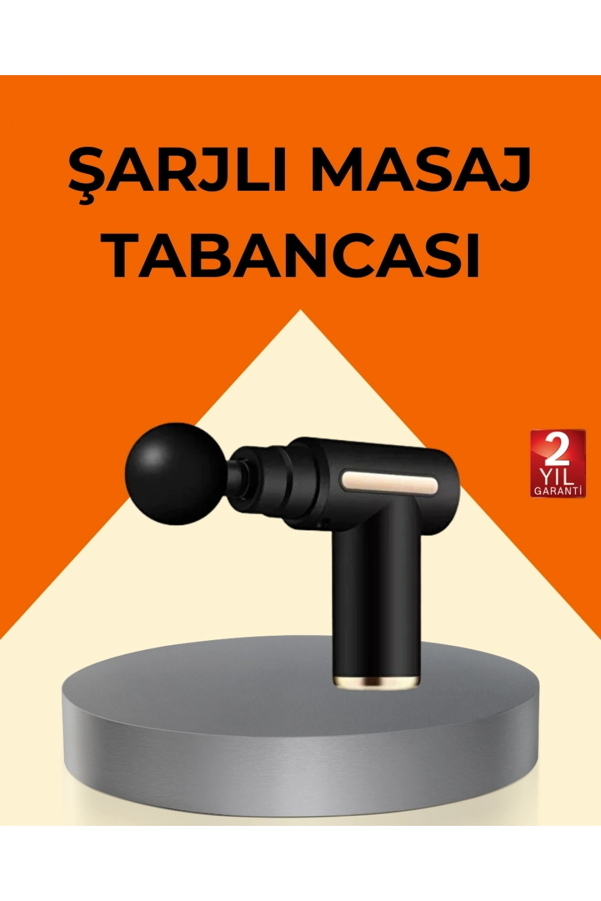 Şarjlı Kas Masaj Aleti 6 Kademe 4 Başlık Derin Doku EMS Titreşim Sporcu Masaj Tabancası