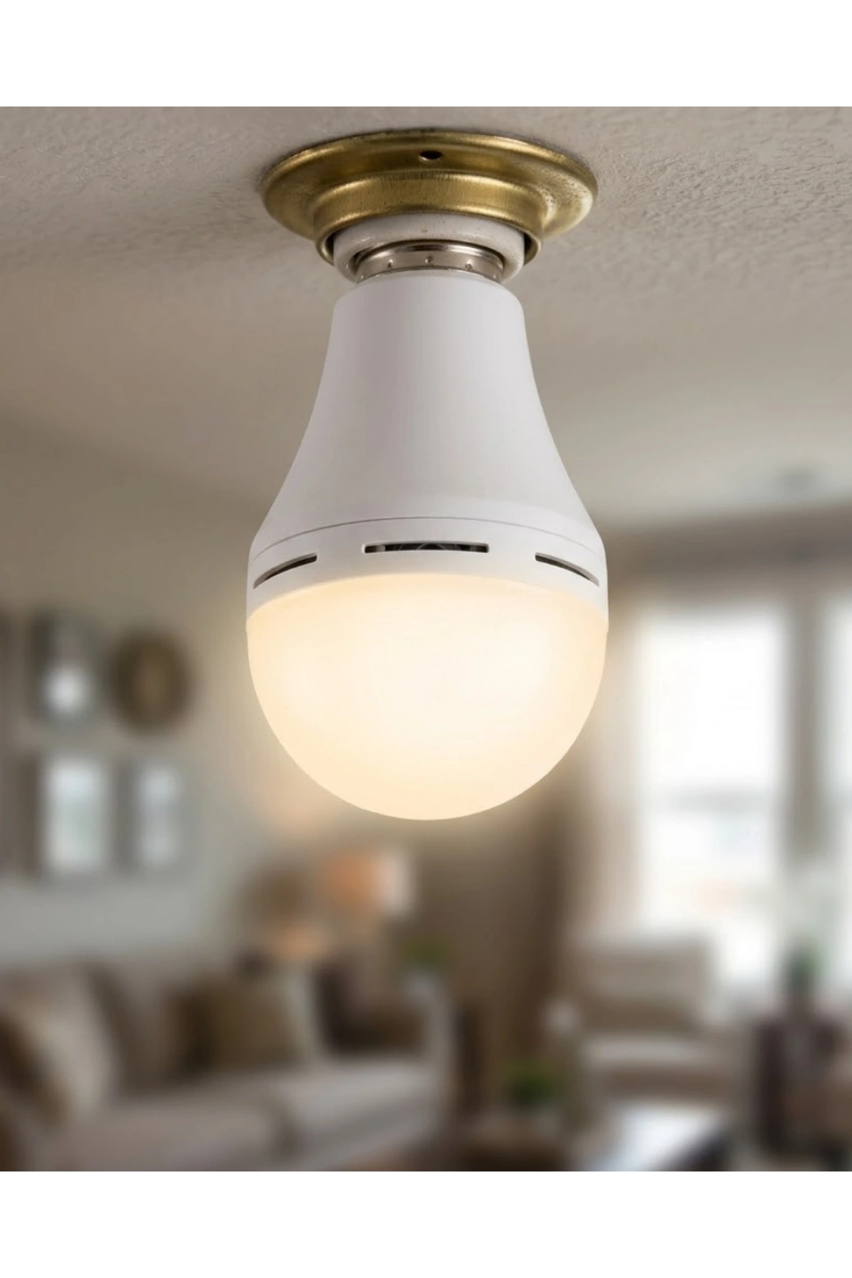 Şarjlı LED Ampul 6500K Soğuk Beyaz E27 Duy Enerji Tasarruflu