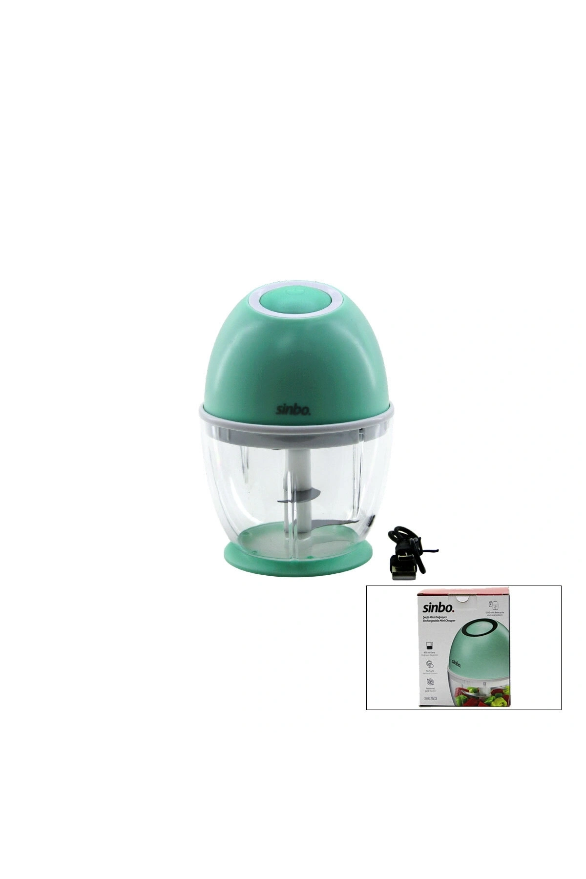 ŞARJLI MİNİ DOĞRAYICI BLENDER 450ML SHB-7503 (5047)