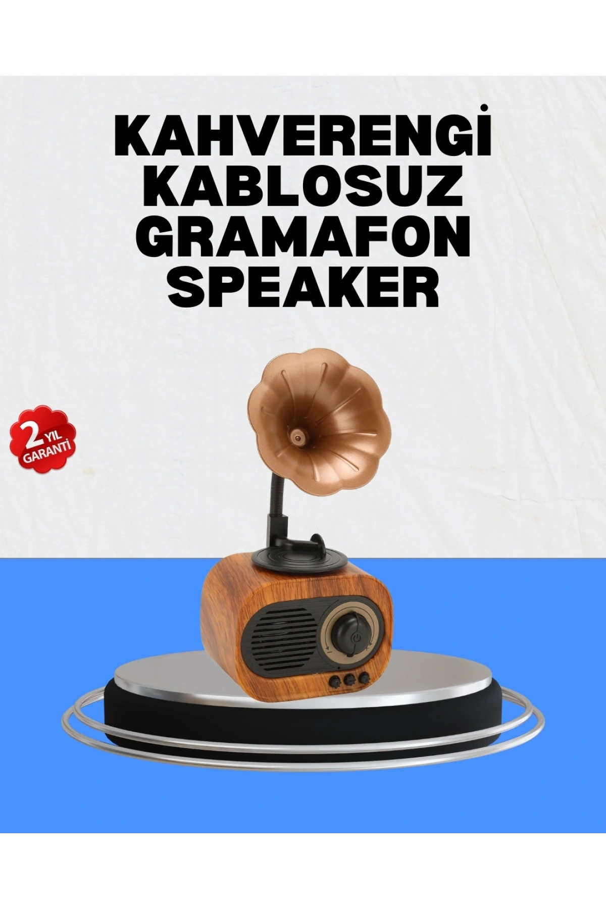 Şarjlı Mini Retro Radyo Bluetooth Hoparlör Çoklu Bağlantı Seçenekli
