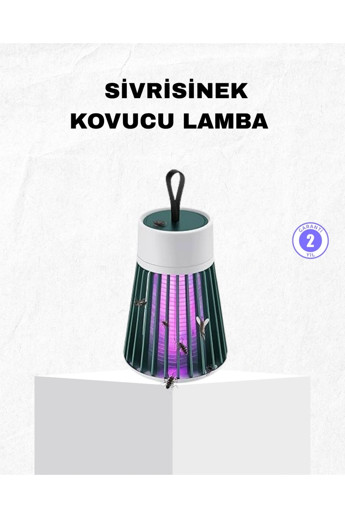 Şarjlı Mor Işıklı Sivrisinek Öldürücü Lamba – Sessiz ve Kimyasal İçermez