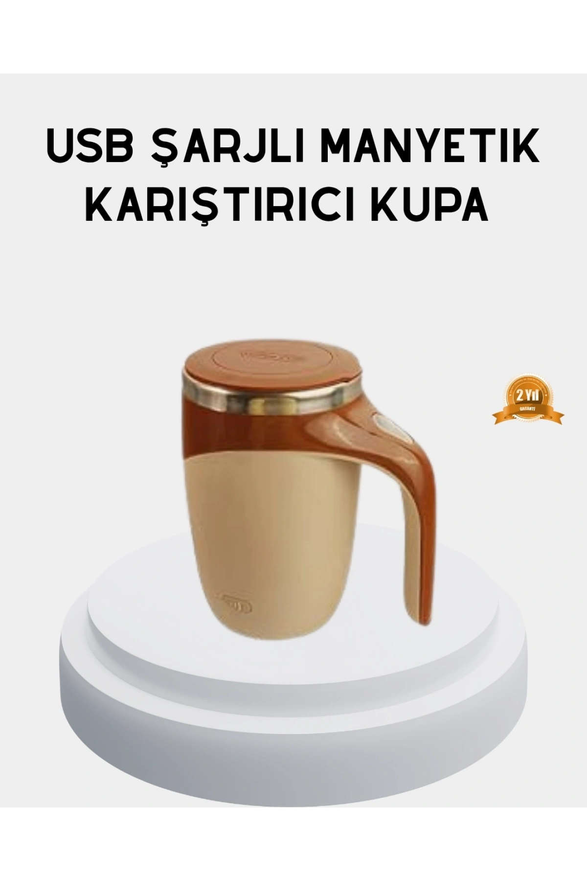 Şarjlı Otomatik Karıştırıcı Kupa Manyetik Mix Kupa Paslanmaz Çelik İç Astar