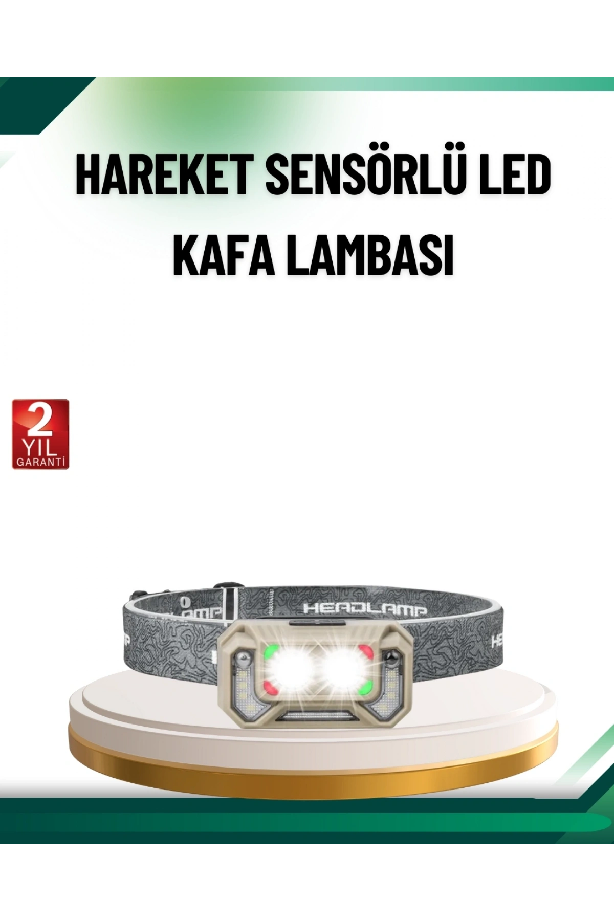 Şarjlı Wave Sensörlü LED Kafa Feneri Outdoor Kullanım