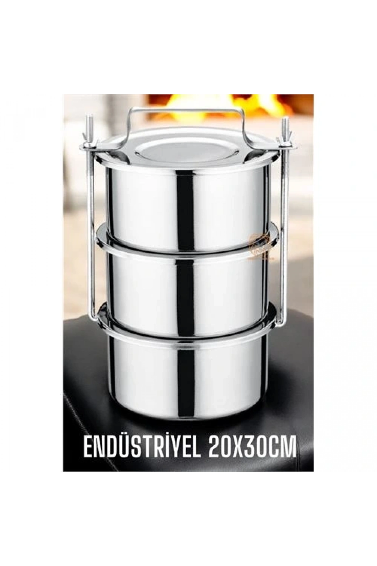 Sefer Tası Endüstriyel Yemek Kabı 430 Paslanmaz Çelik  XXL 20X10 CM