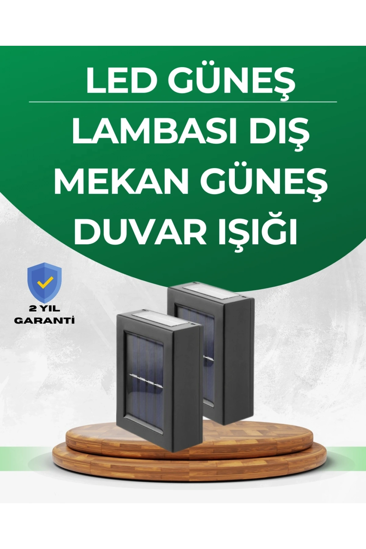 Şeffaf Abajurlu Duvar Tipi Solar Işık