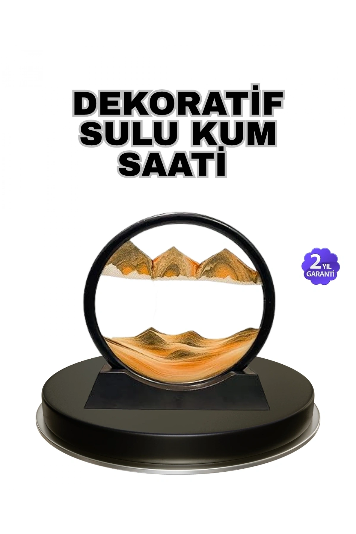 Şeffaf Dekoratif Kum Saati – Dayanıklı Gövde, Minimalist Stil, Masa ve Vitrin Aksesuarı