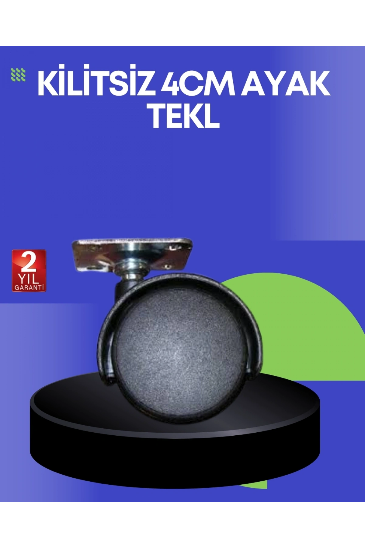 Sehpa ve Ekipmanlar İçin 4 cm Kilitsiz Ayak Tekli