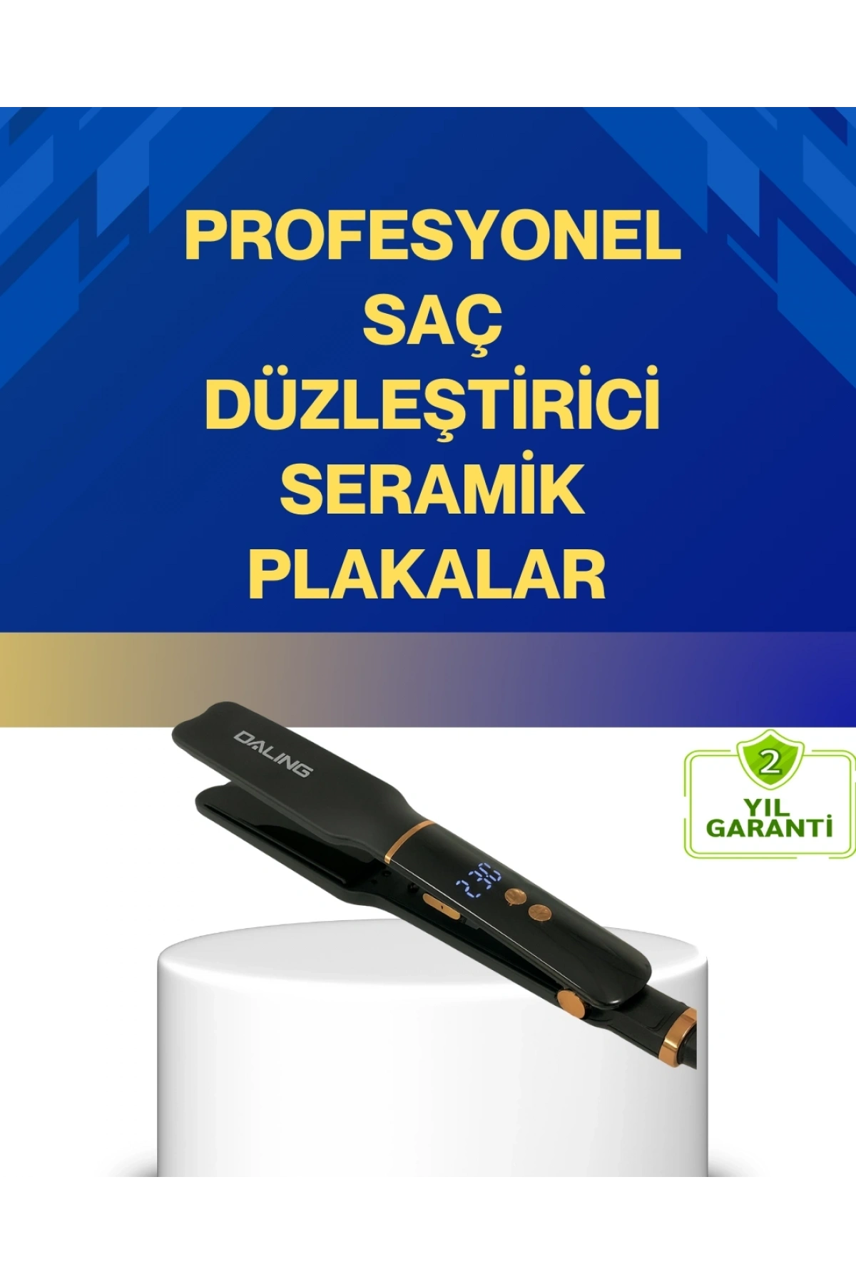 Seramik Plakalı Daling Saç Düzleştirici Kırılma ve Dolanma Önleyici