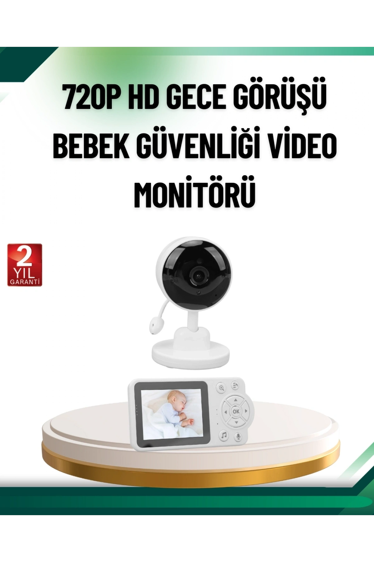 Sesli ve Görüntülü Bebek Kamerası Sıcaklık Takipli