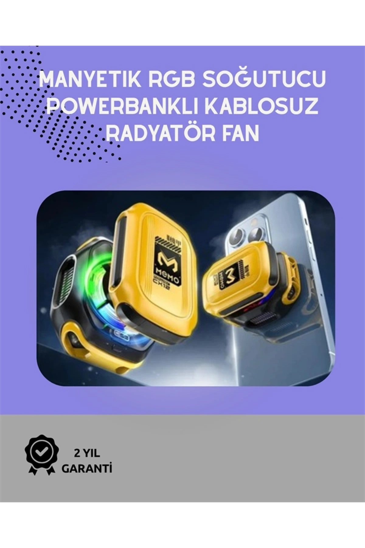 Sessiz Çalışan Yarı İletken Telefon Soğutucu | iOS ve Android Uyumlu | 10W Güç