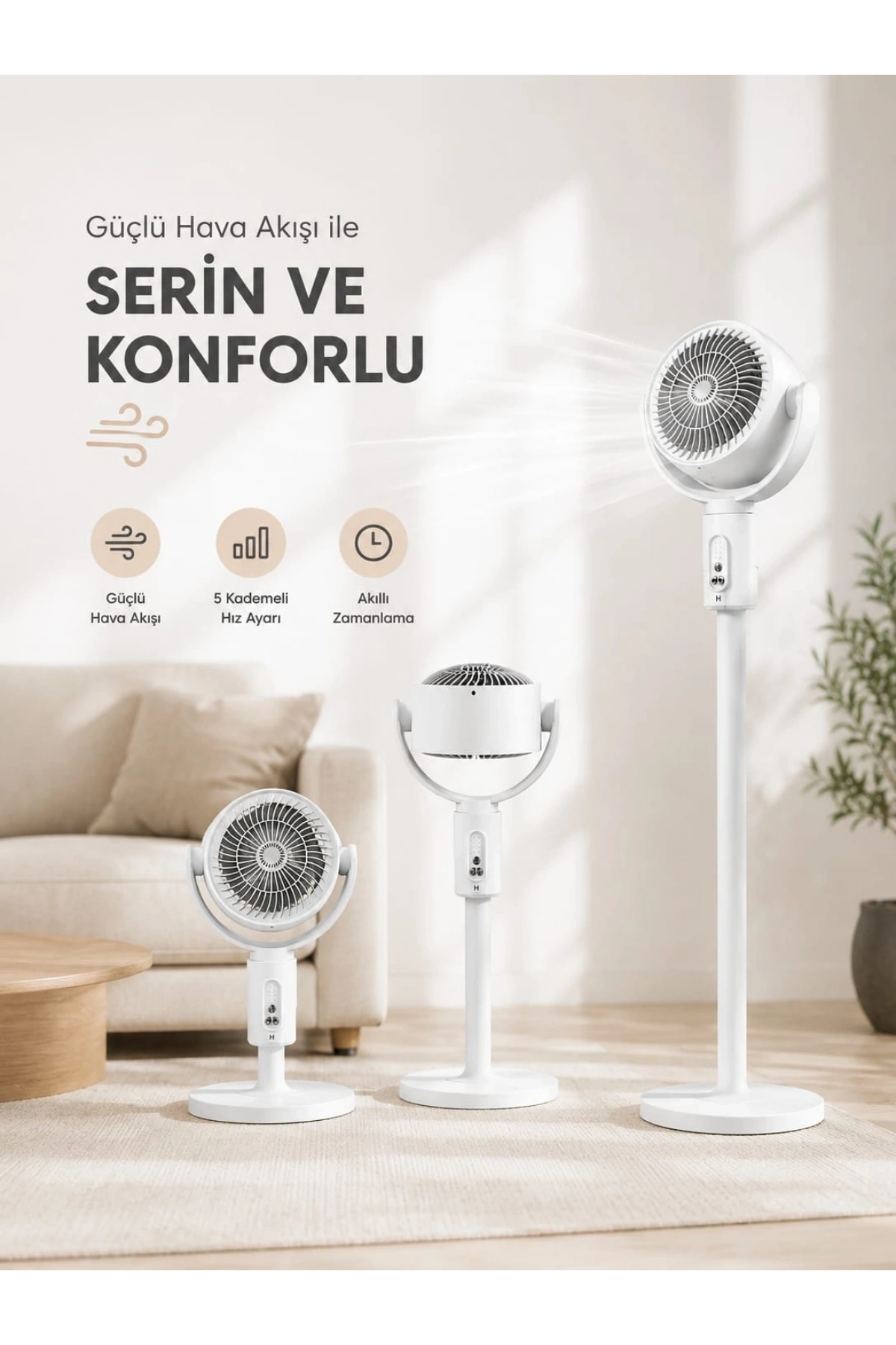 Sessiz Çalışma Özelliğiyle Rahat Kullanım Sunan Dikey Vantilatör