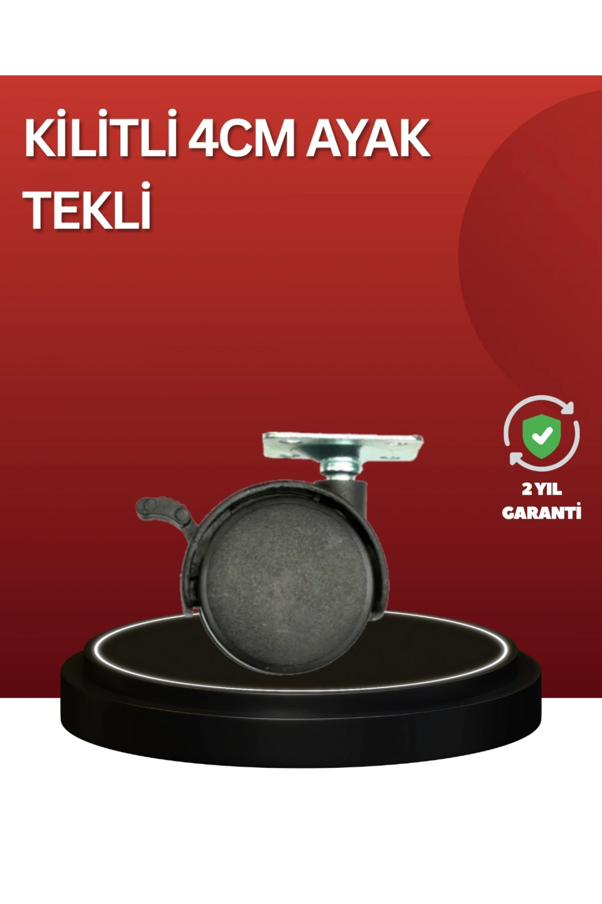 Sessiz Dönen Kilitli Mobilya Tekerleği 4 cm