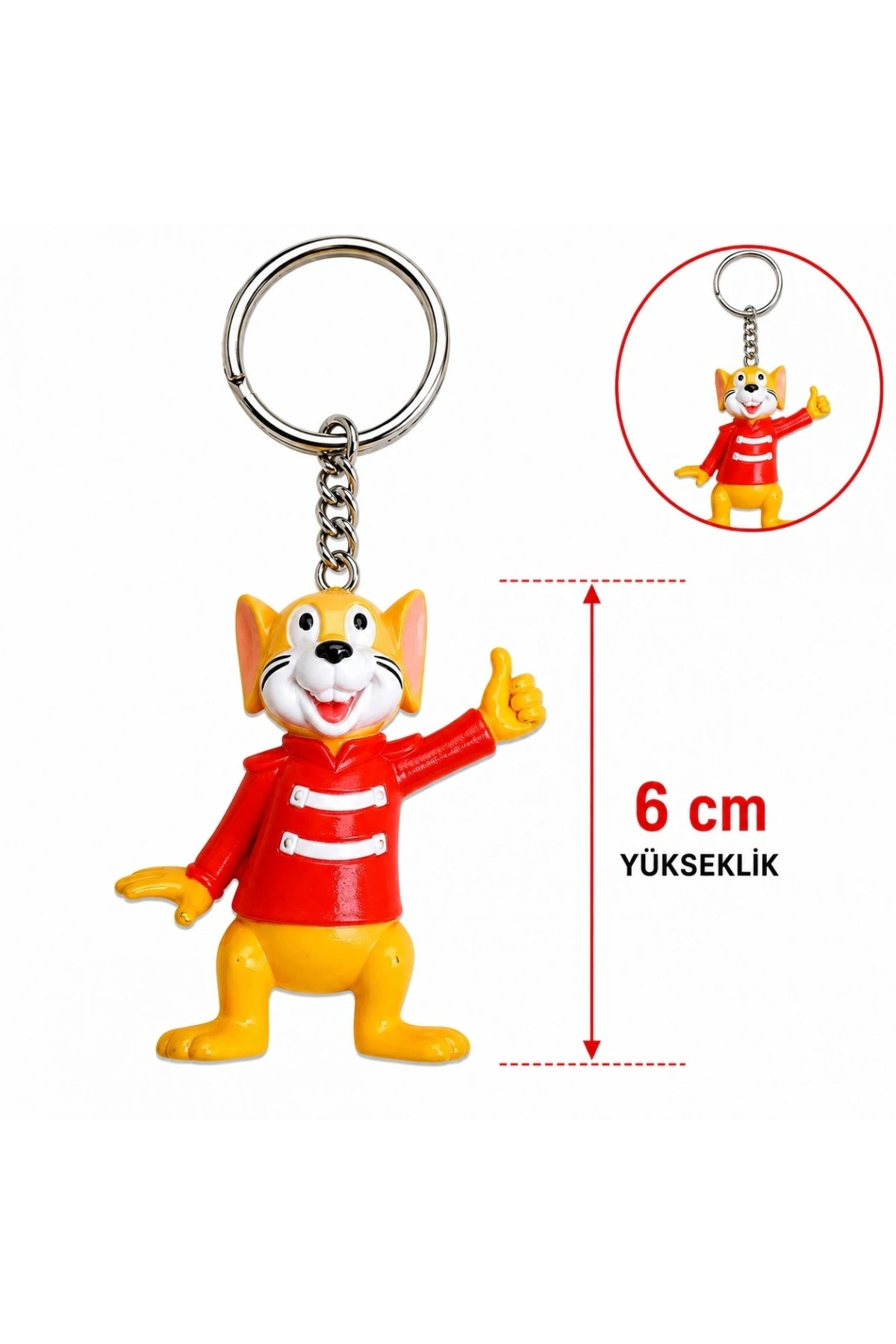 Sevimli Fare Figürlü Anahtarlık 6 Cm (5047)