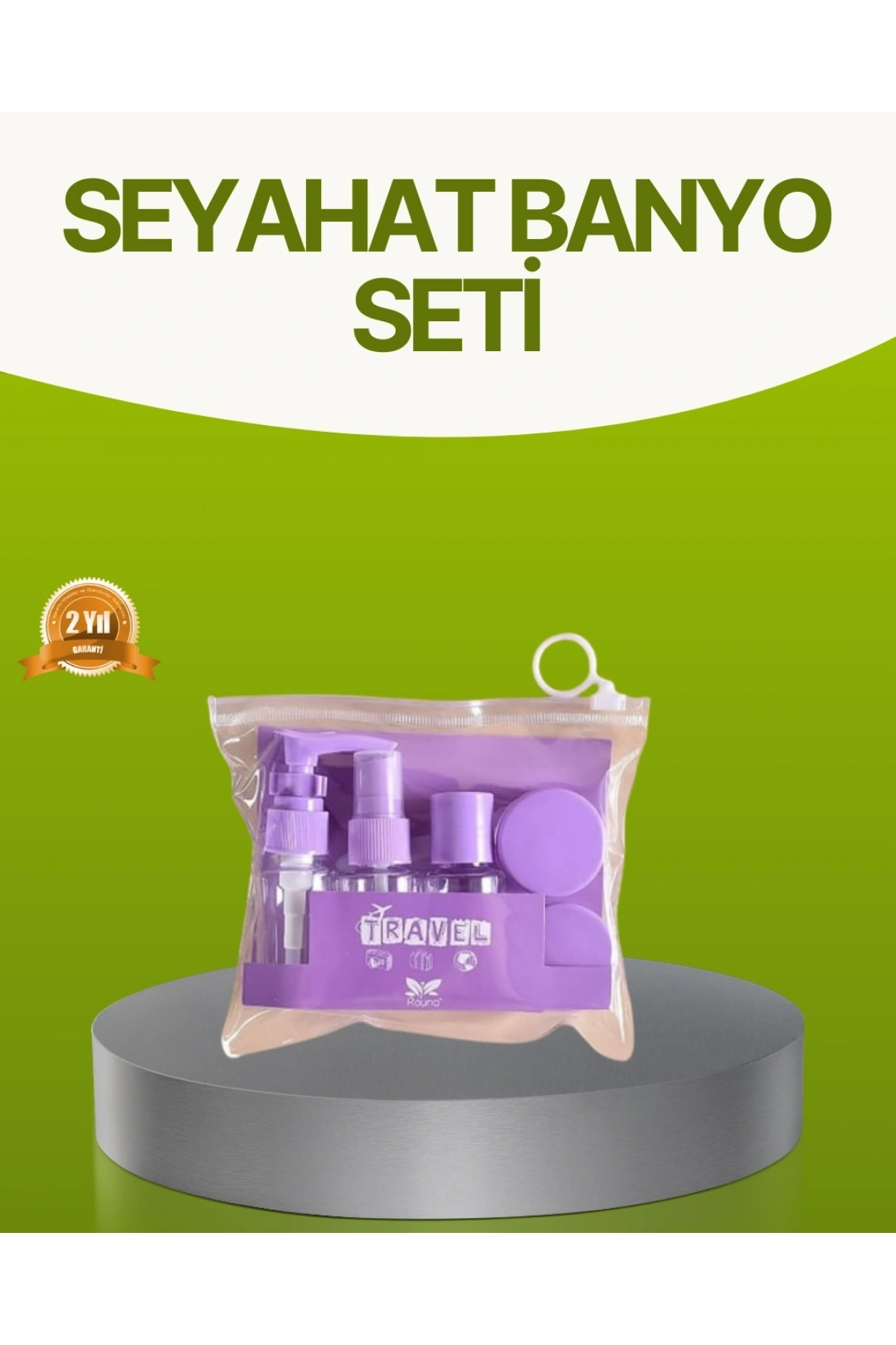 Seyahat Banyo Seti 5 Parça Şeffaf Taşıma Çantalı 30 ml