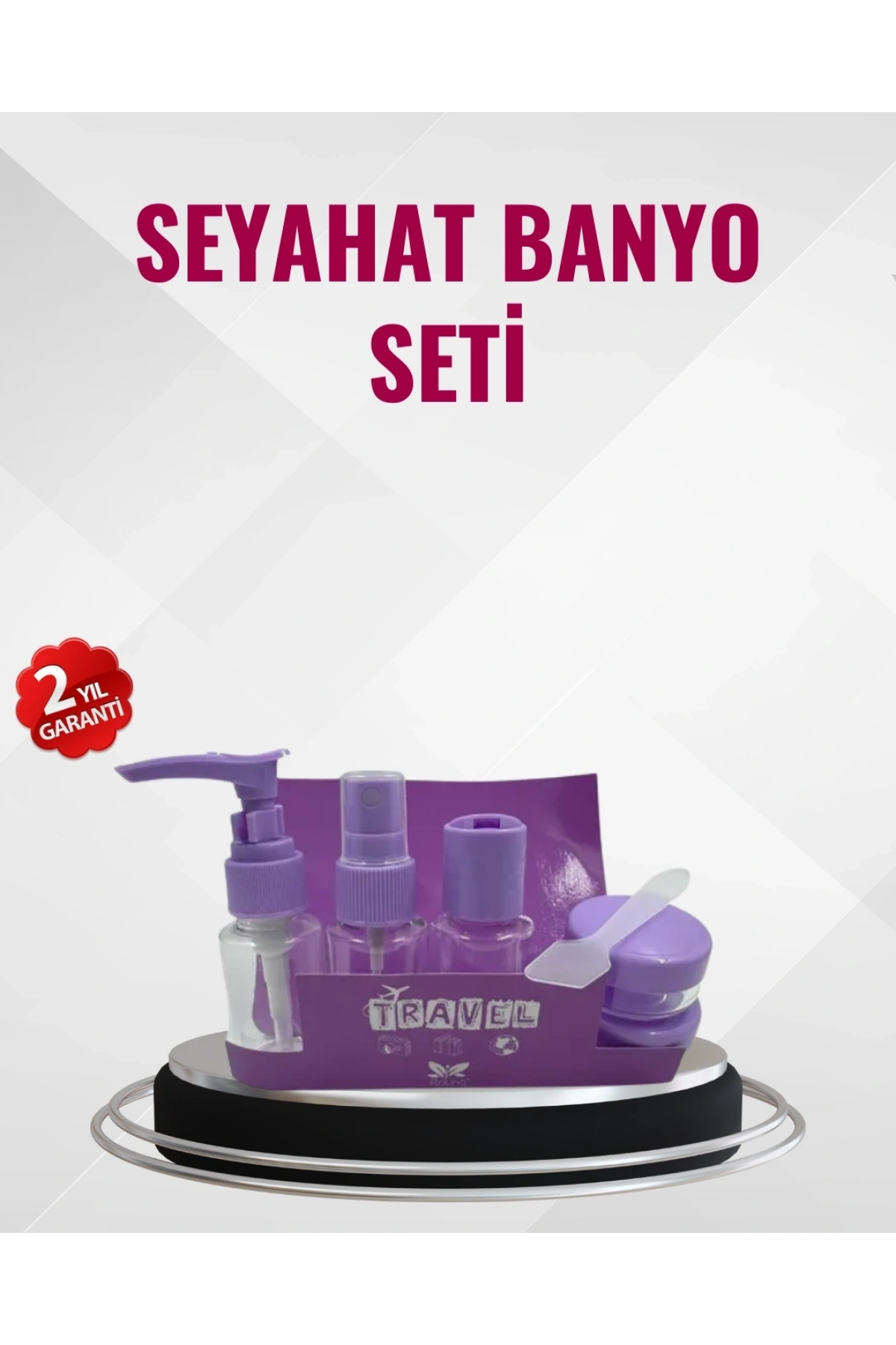 Seyahat Boy Banyo Seti 5’li Mini Şişe ve Krem Kutusu Çantalı