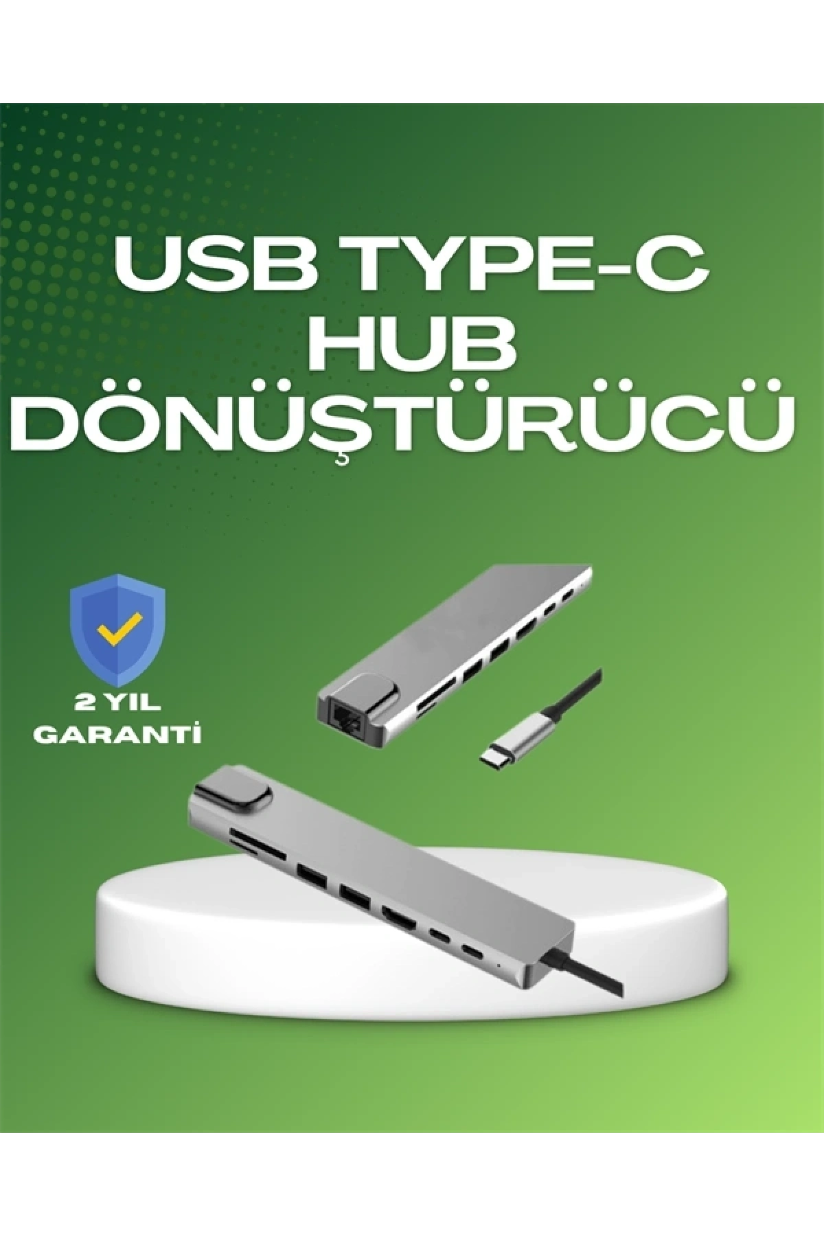 Seyahat Dostu 8‑in‑1 Hub – Şarj & Veri & Video & Ağ için Eksiksiz Çözüm