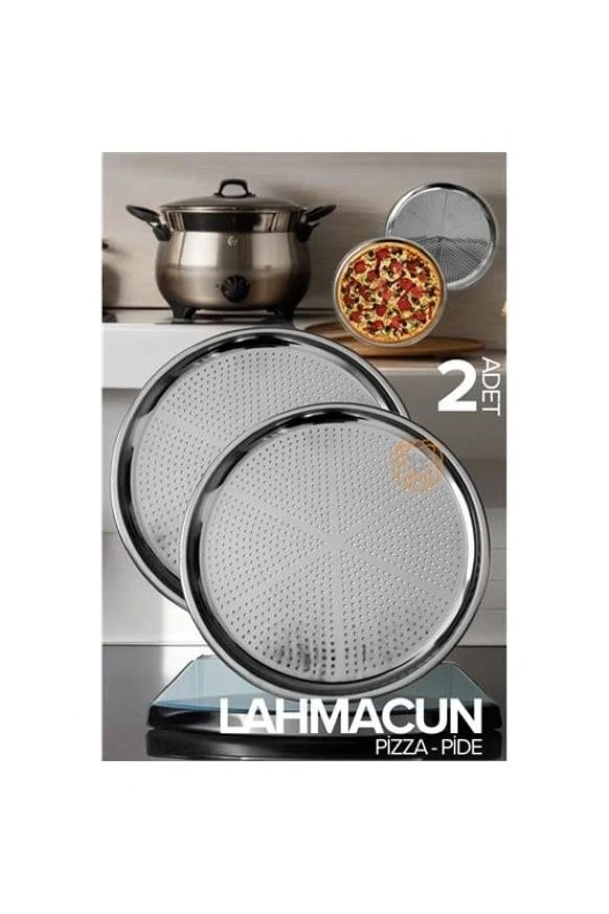 Shopwave 2li Pizza Tepsisi 25cm ve 15cm