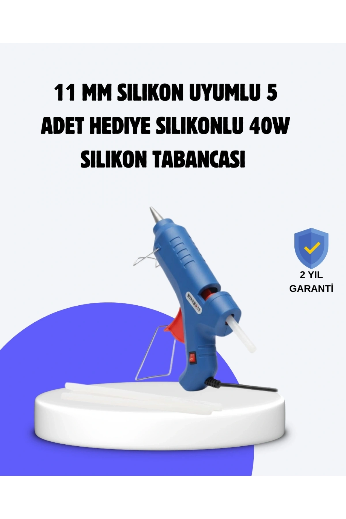 Sıcak Mum Tabancası 40W 5 Silikon Hediyeli Kolay ve Hızlı Yapıştırma
