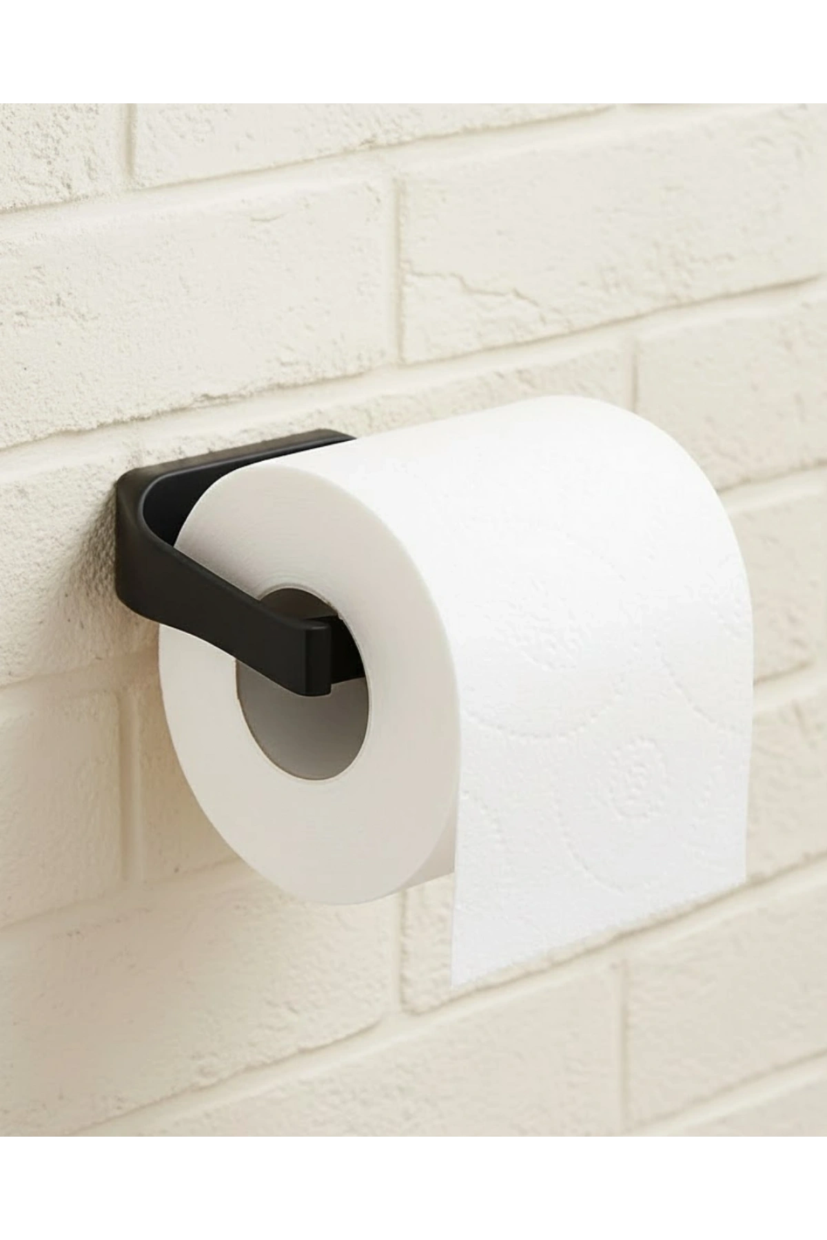 Şık Tasarım Siyah Tuvalet Kağıdı Askılığı Peçetelik