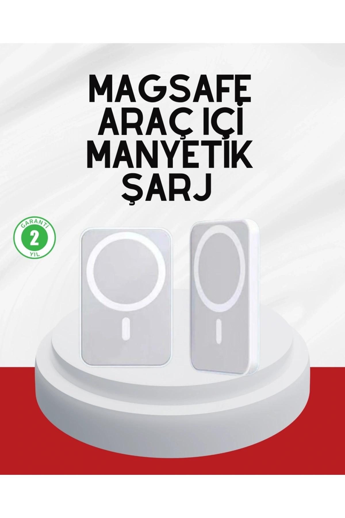 Şık Tasarımlı MagSafe Araç Telefon Tutucu Type-C Girişli