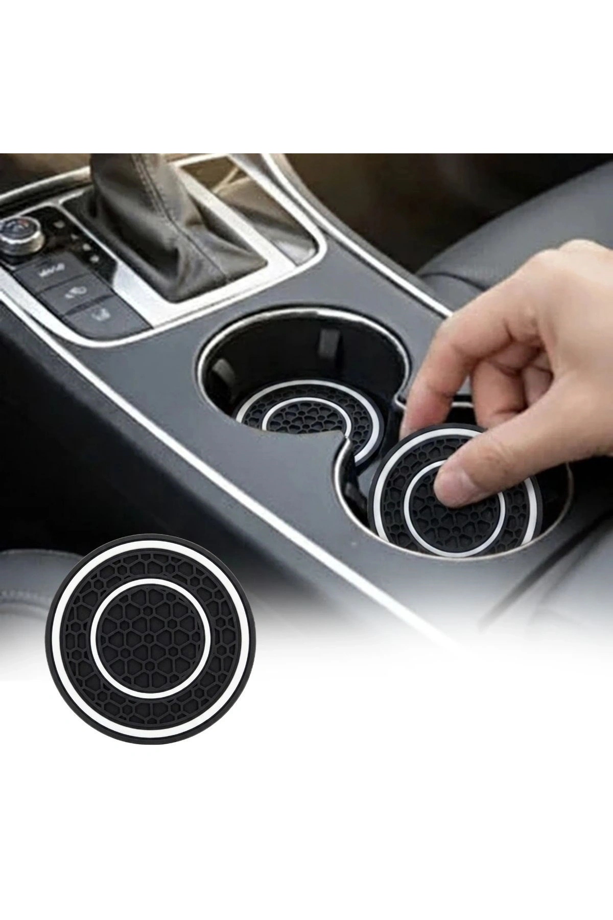 Silikon Araç Bardak Altlığı 70 mm – Kaymaz Telefon ve Para Tutucu Mat (5047)
